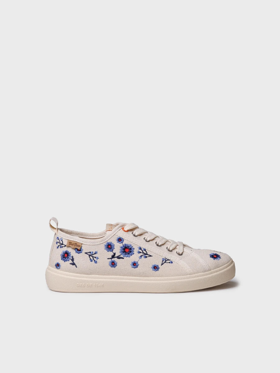 Toni Pons Indira-BF baskets toile broderie florale