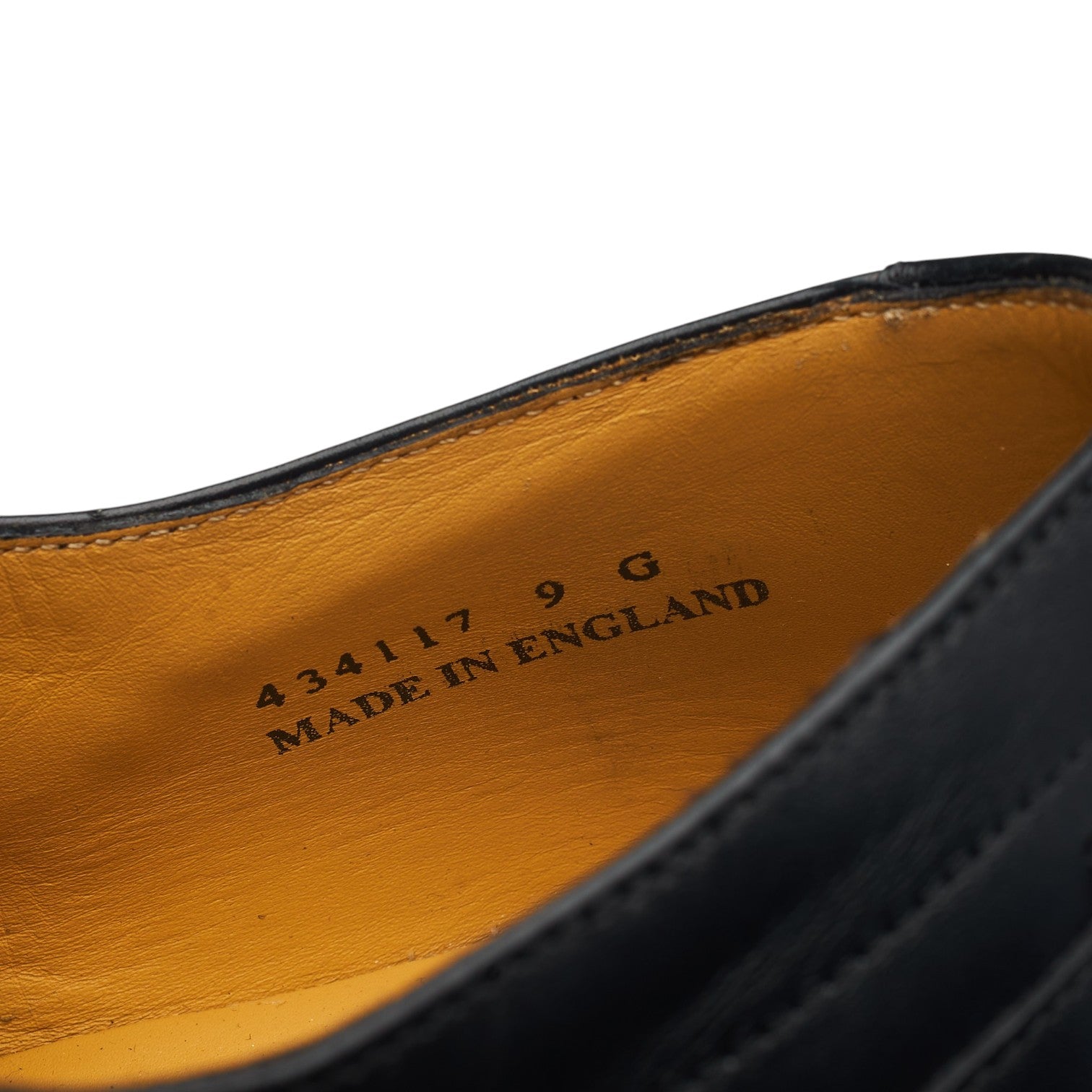 Barker Liam oxford cuir noir bout droit UK 9