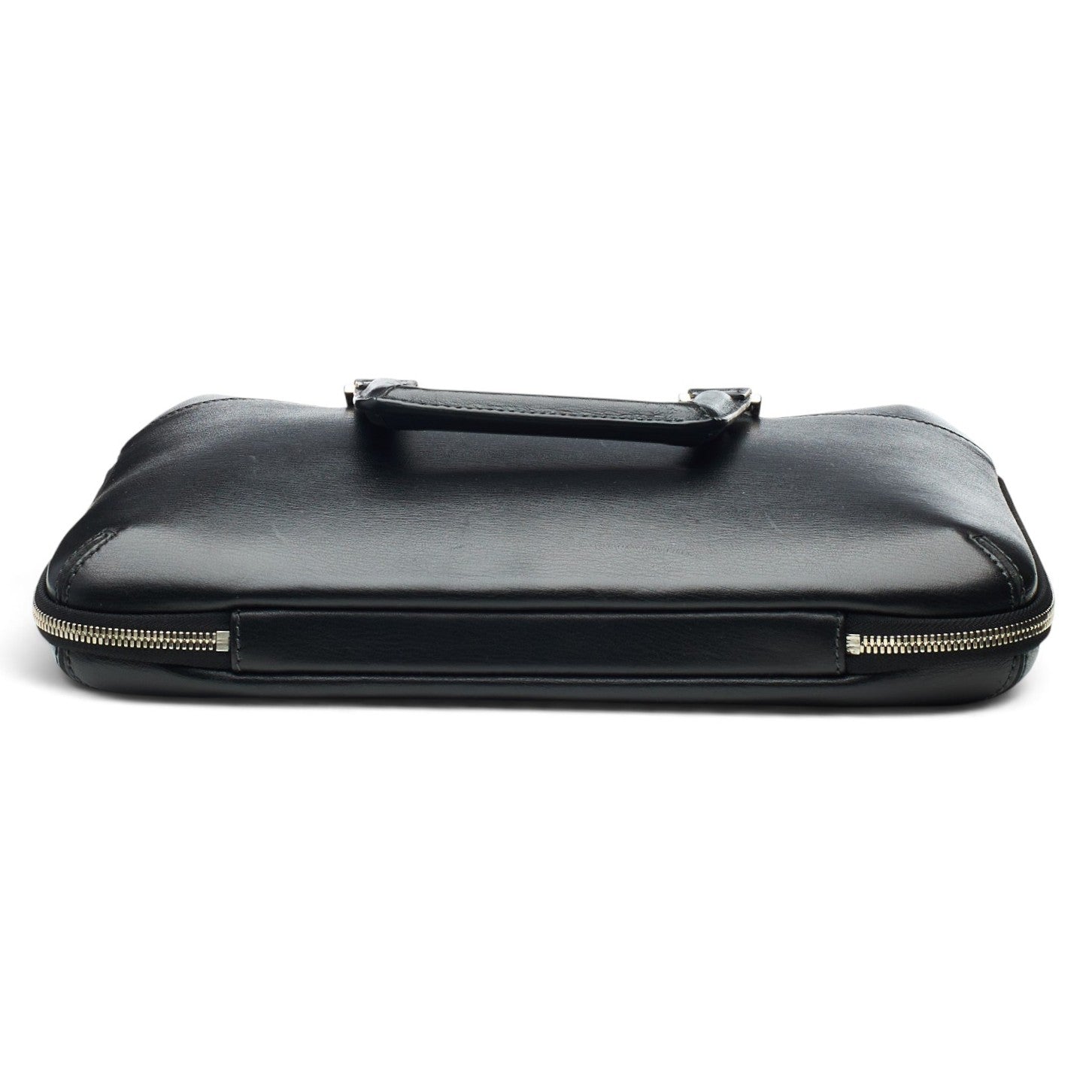 Smythson Slim sacoche cuir noir porte-documents 35 cm