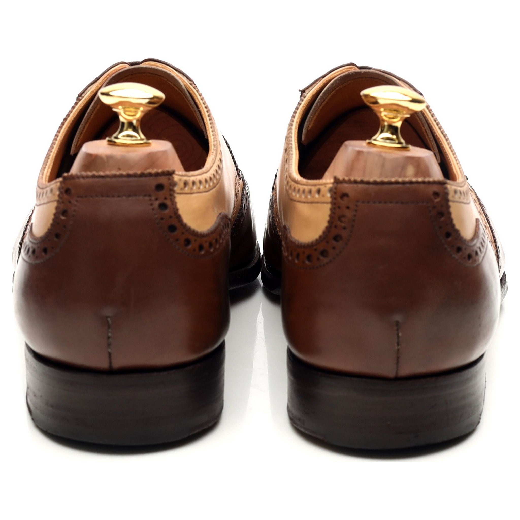 Edward Green derby cuir bicolore marron UK 10