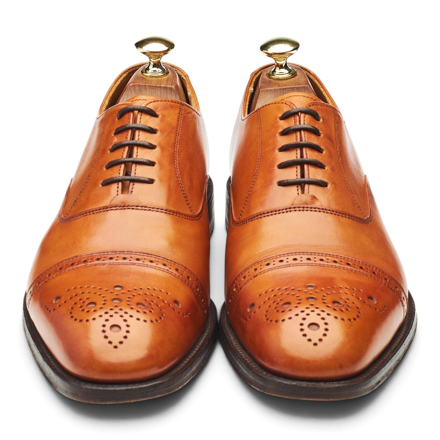 Cheaney oxford brogue cuir marron clair 8,5