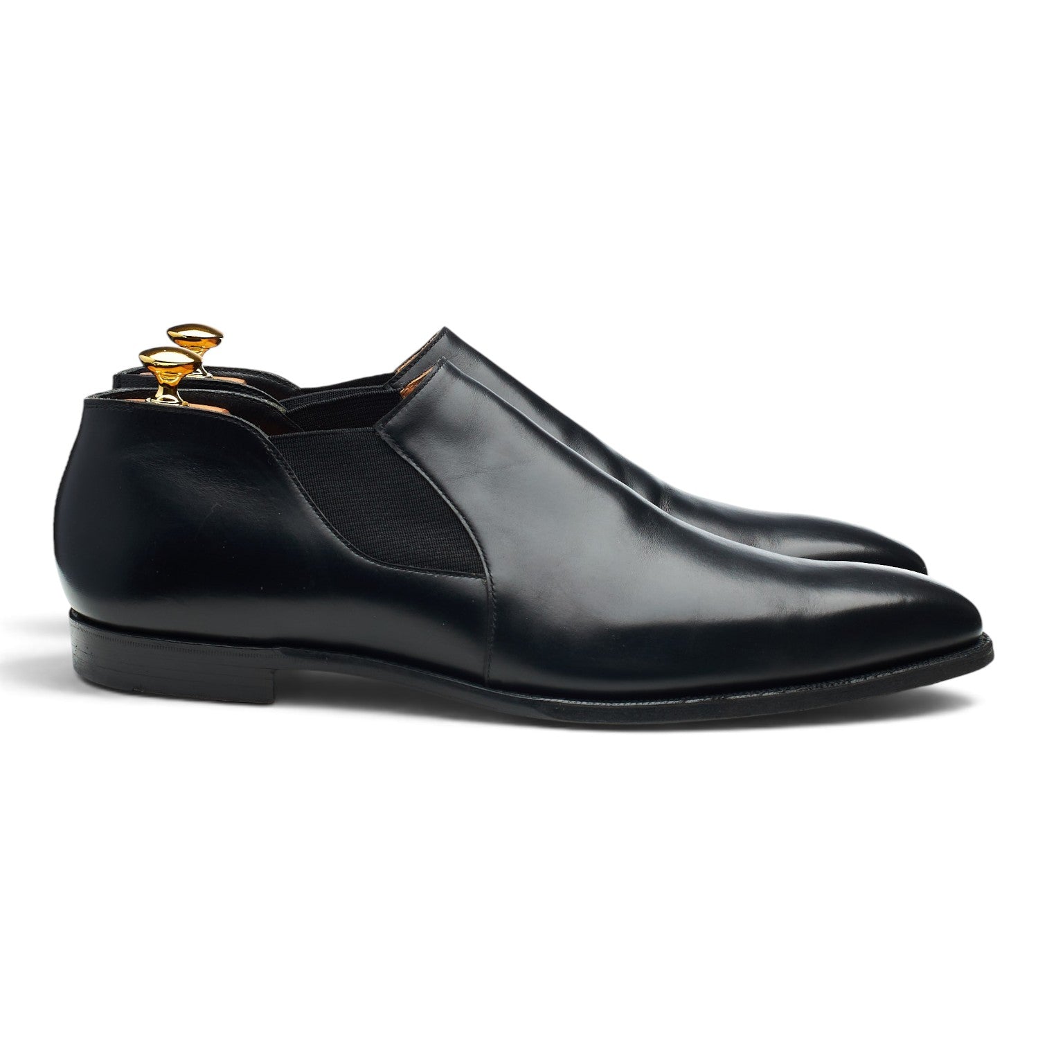 George Cleverley Lazyman mocassin cuir noir pointure 12