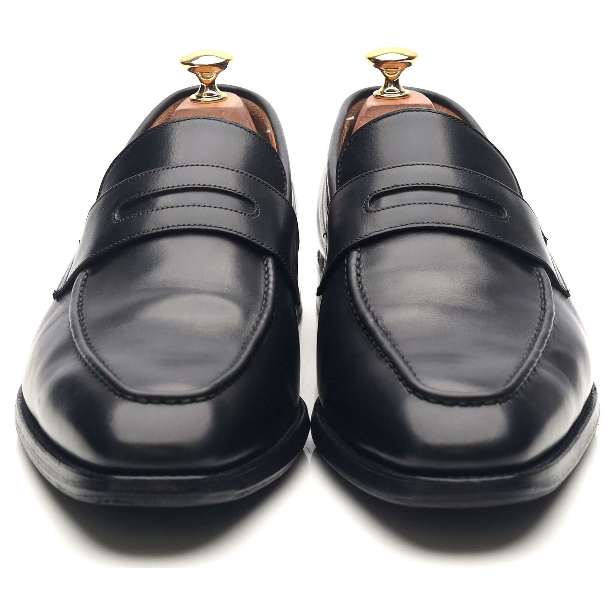Gieves & Hawkes Mocassins Penny Cuir Noir UK 9.5