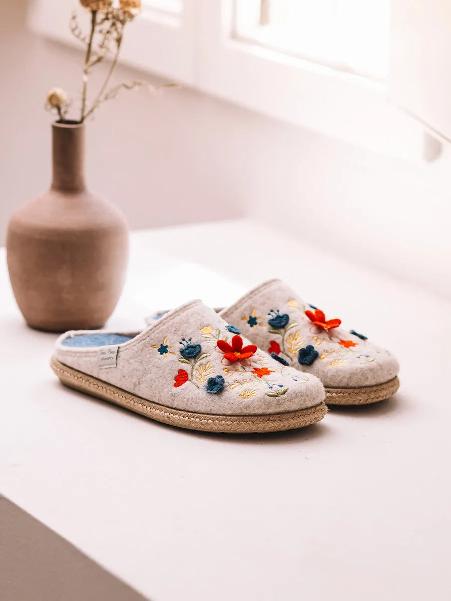 Toni Pons DELI-EF chaussons feutre fleurs femme