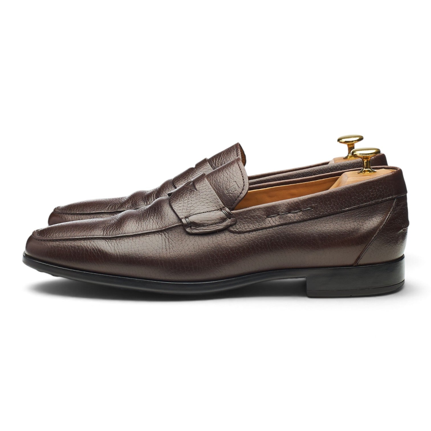 Tod's mocassins cuir grainé marron UK 8.5