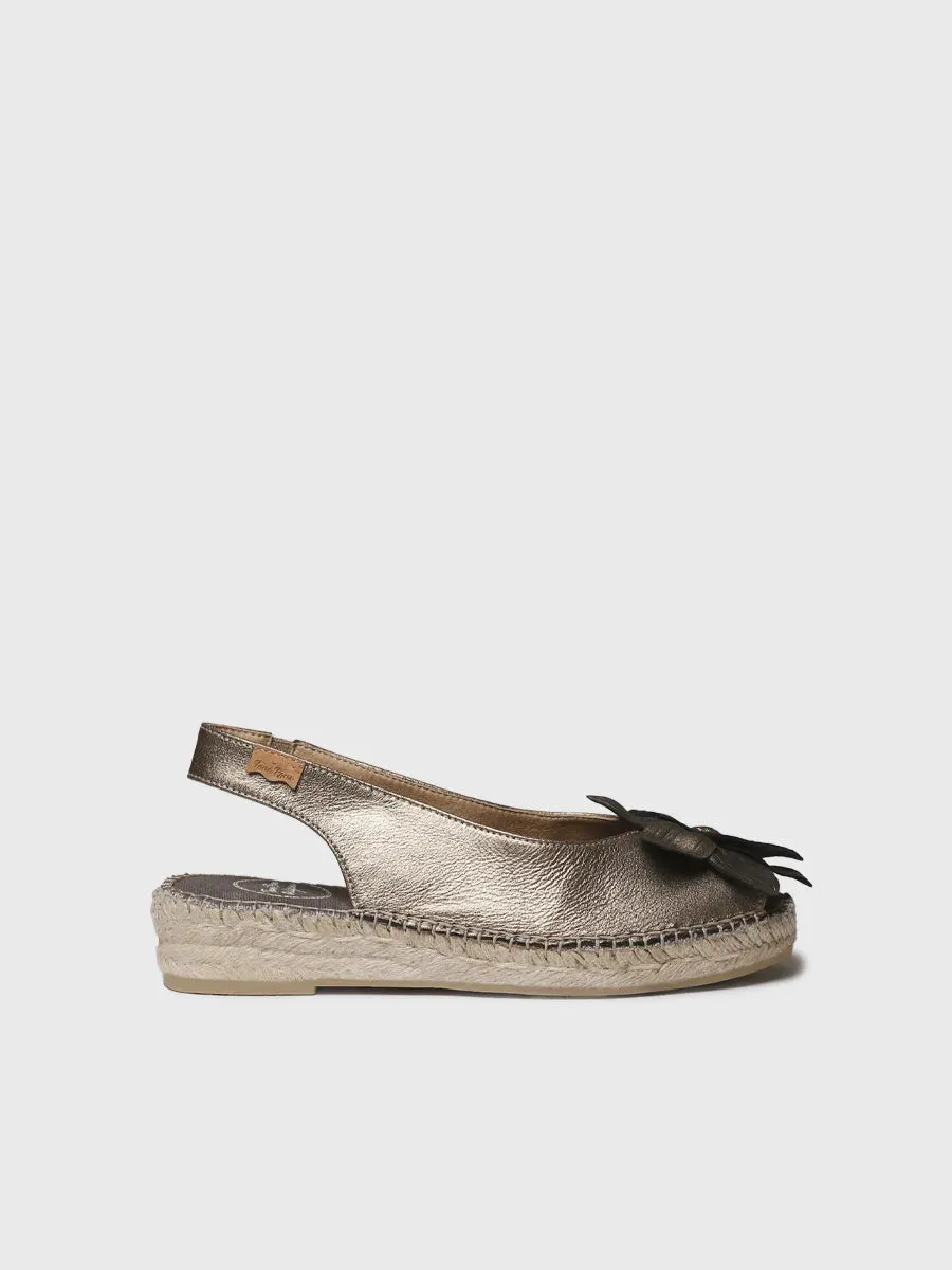 Toni Pons Erica-FN Espadrilles Femme Cuir Métallisé