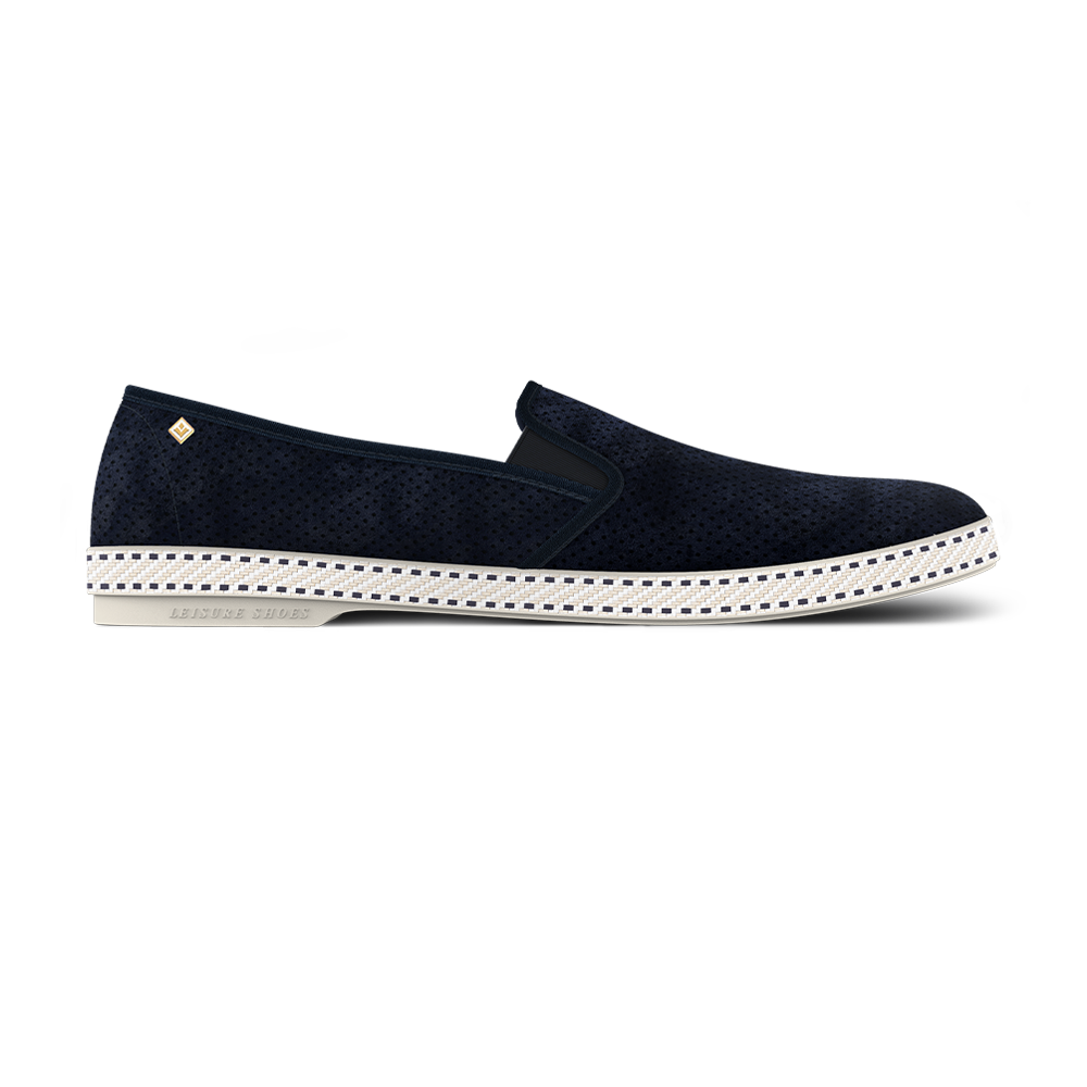 Rivieras Classic Daim 3064 espadrilles bleu marine