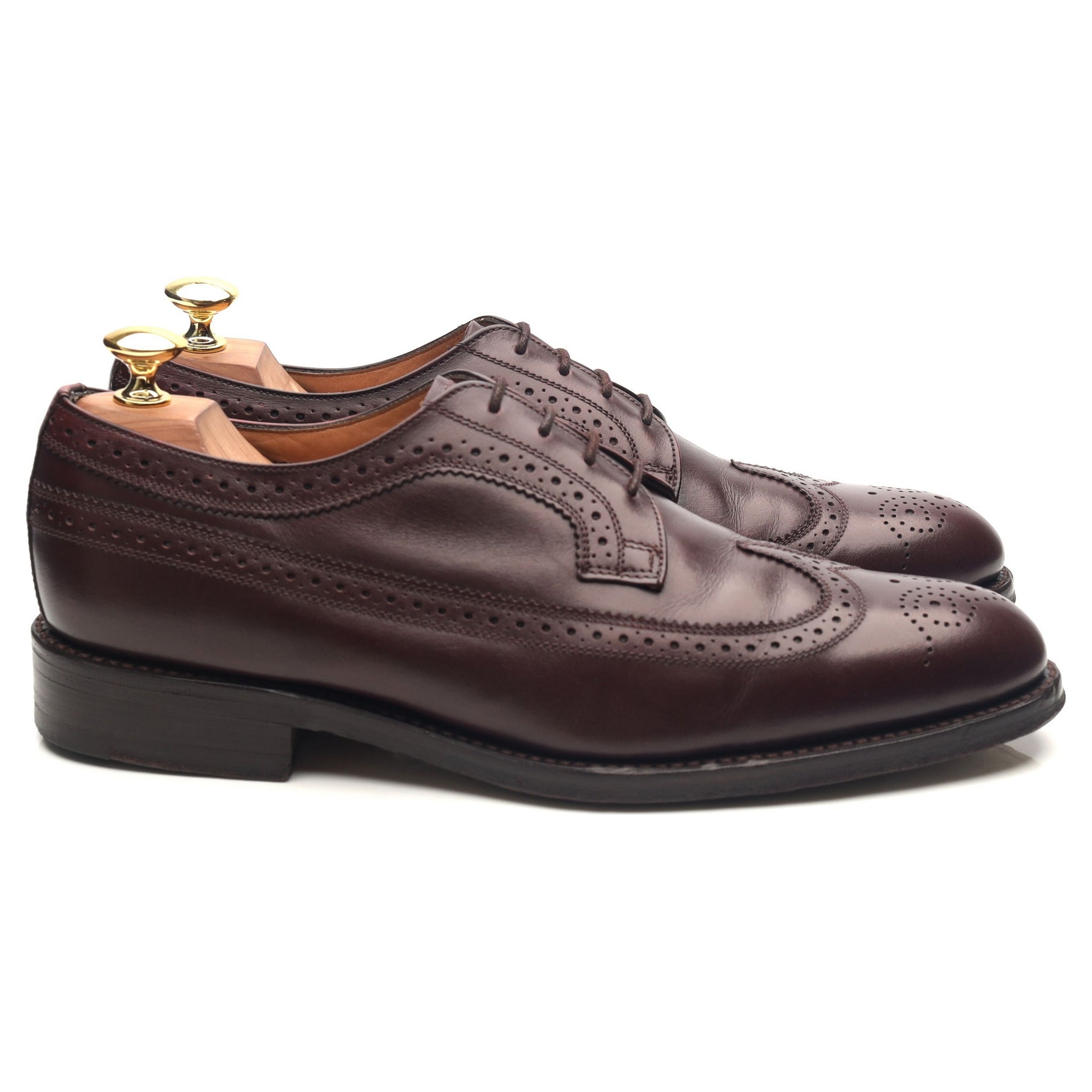 Sanders Sander richelieu cuir bordeaux UK 8