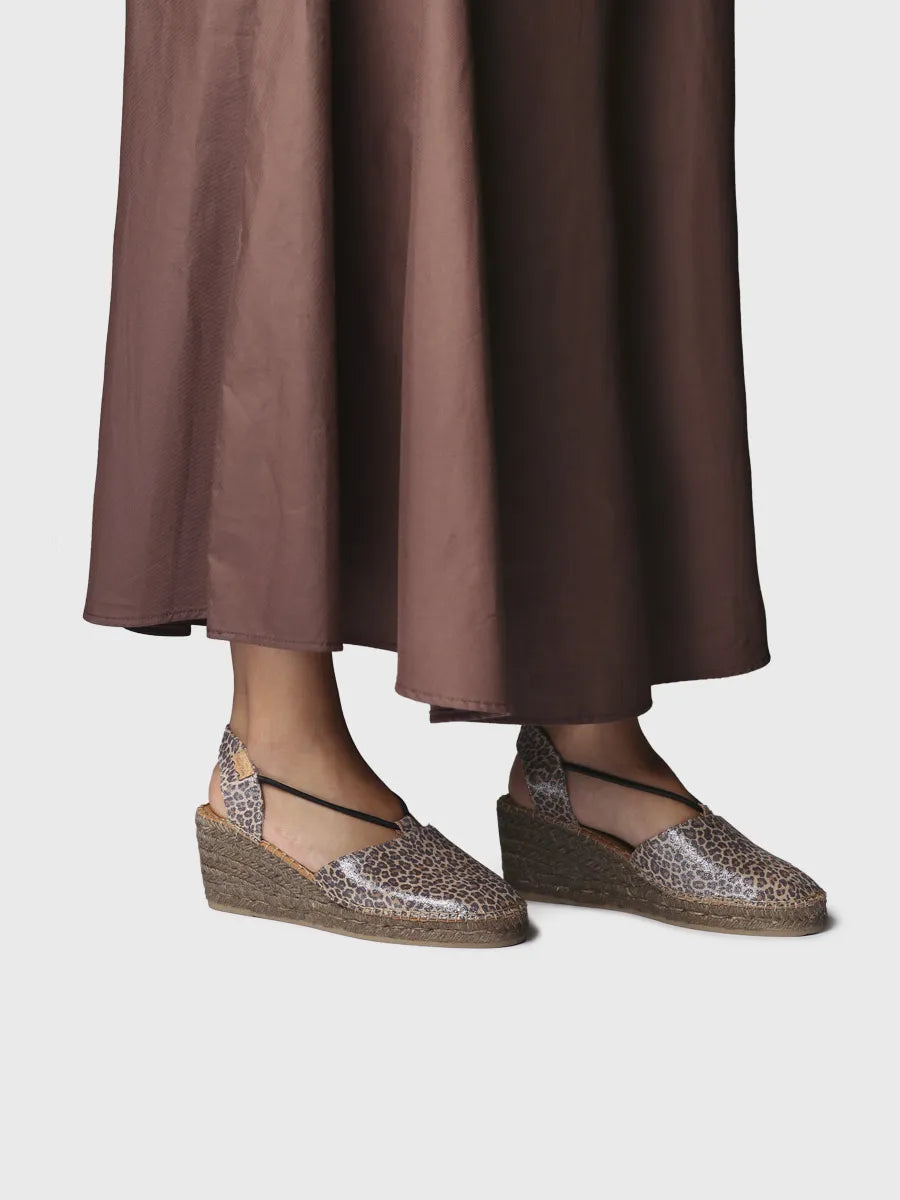 Toni Pons Telma-LE espadrilles imprimé animal compensées 6 cm