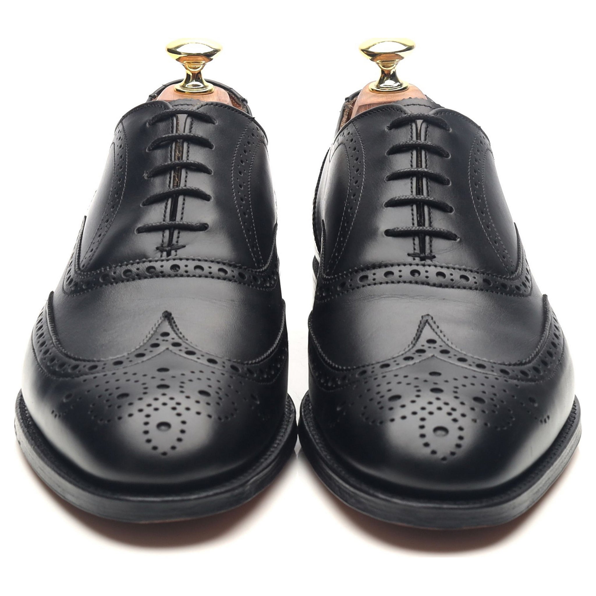 New & Lingwood brogues cuir noir UK 7.5