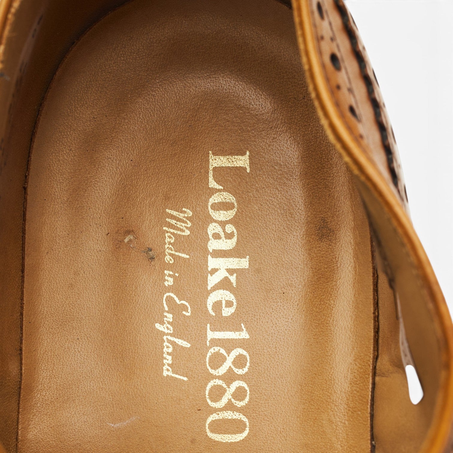 Loake 1880 Chester Derby Brogue Cuir Tan 9.5