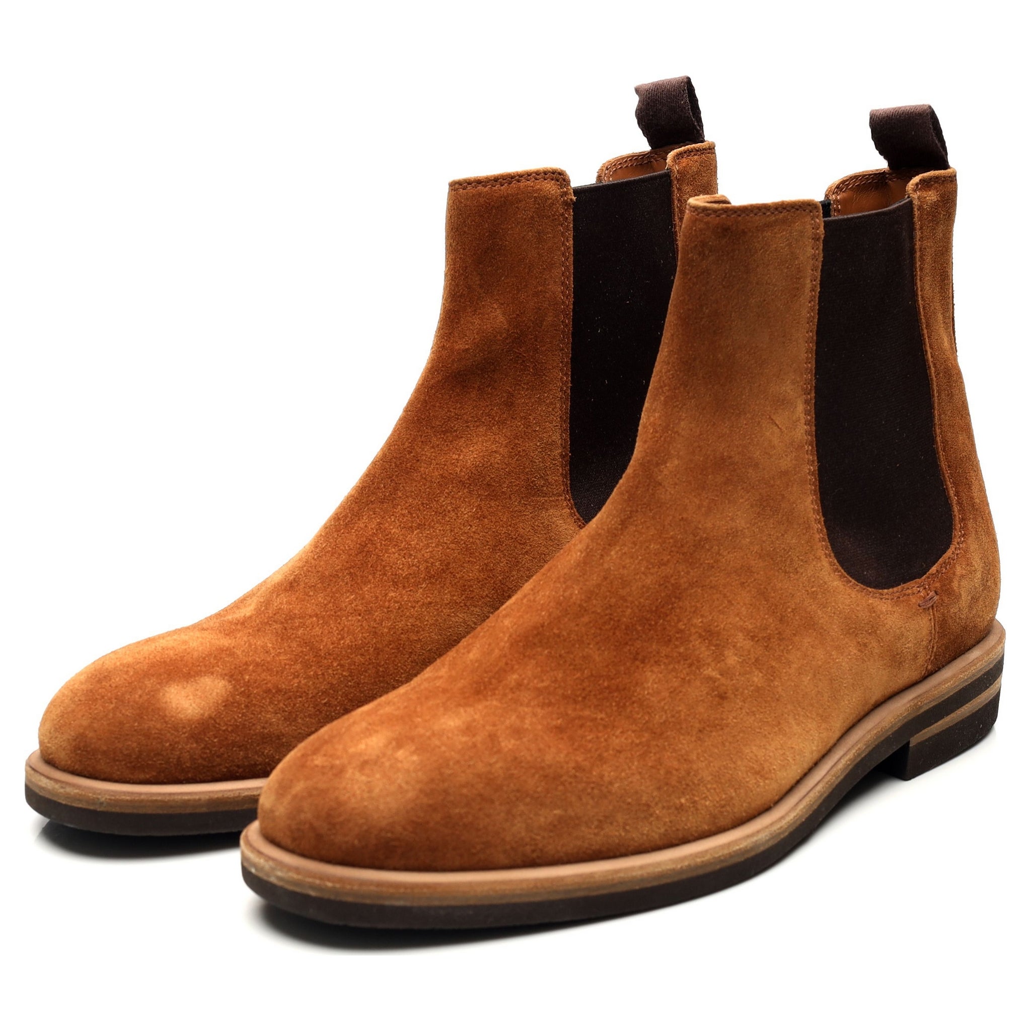 Brunello Cucinelli boots chelsea daim marron UK 8