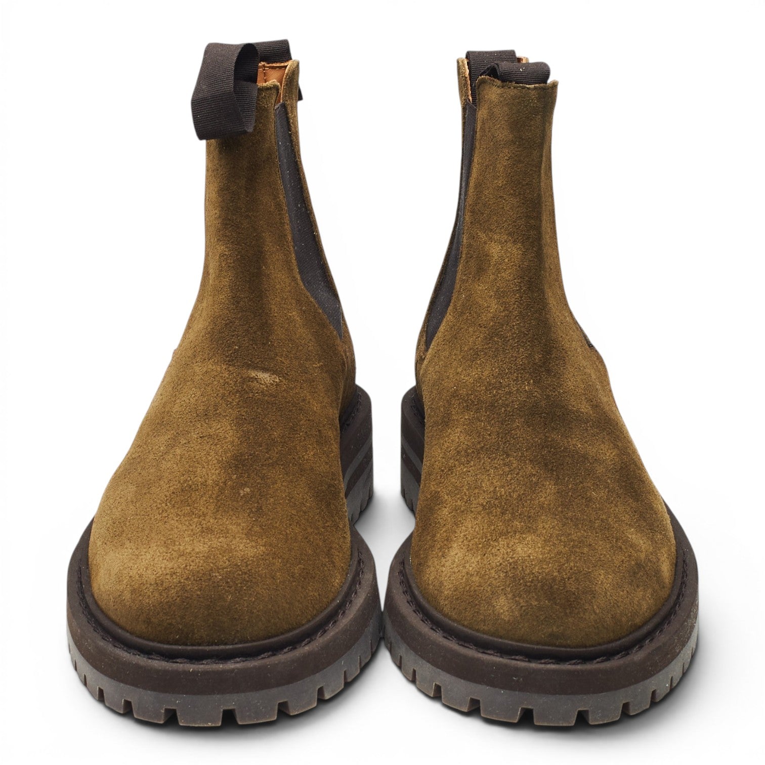 Common Projects Chelsea bottines daim vert foncé UK 6