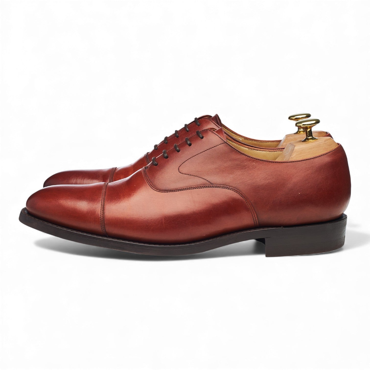 Barker Malvern oxford cuir marron rosewood UK 8