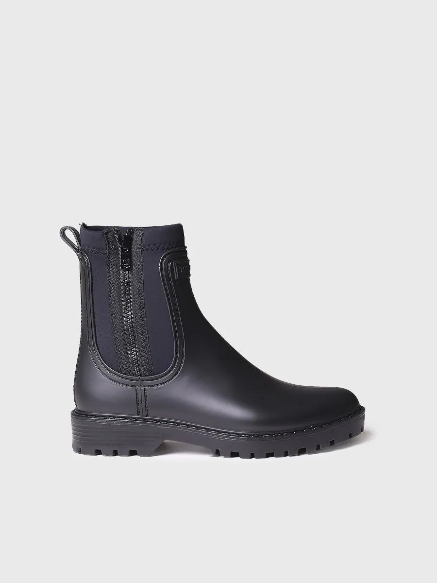 Toni Pons Clais botte de pluie noire zip