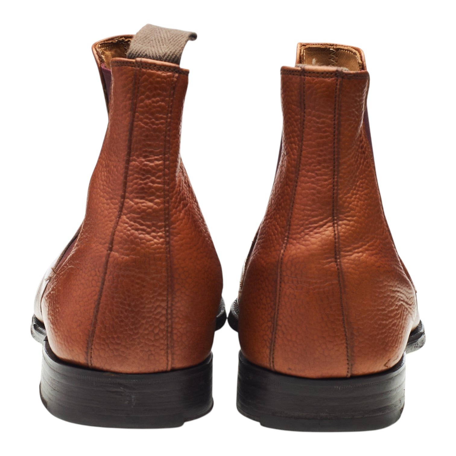 Cheaney Barnes bottines chelsea cuir grainé marron UK 9,5