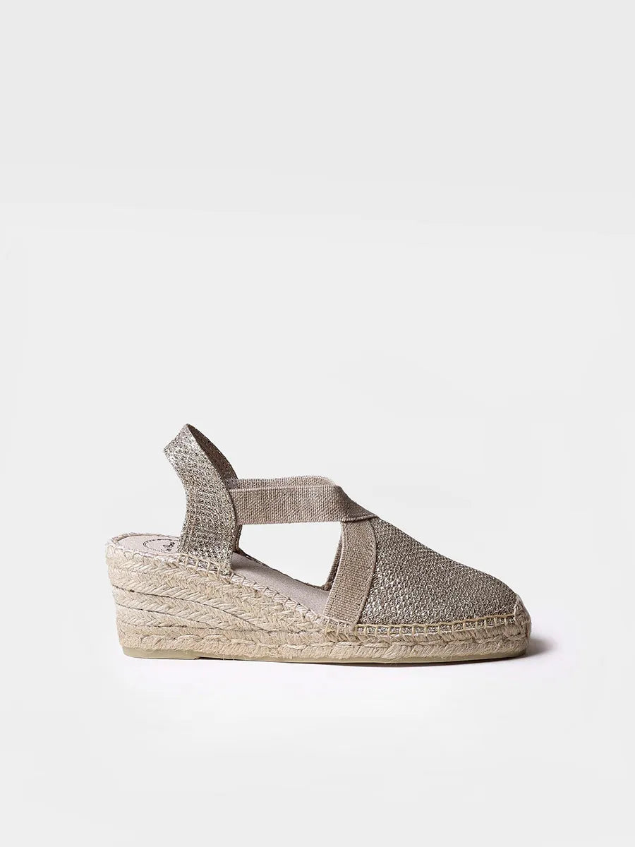 Toni Pons Triton espadrilles compensées brillantes vegan