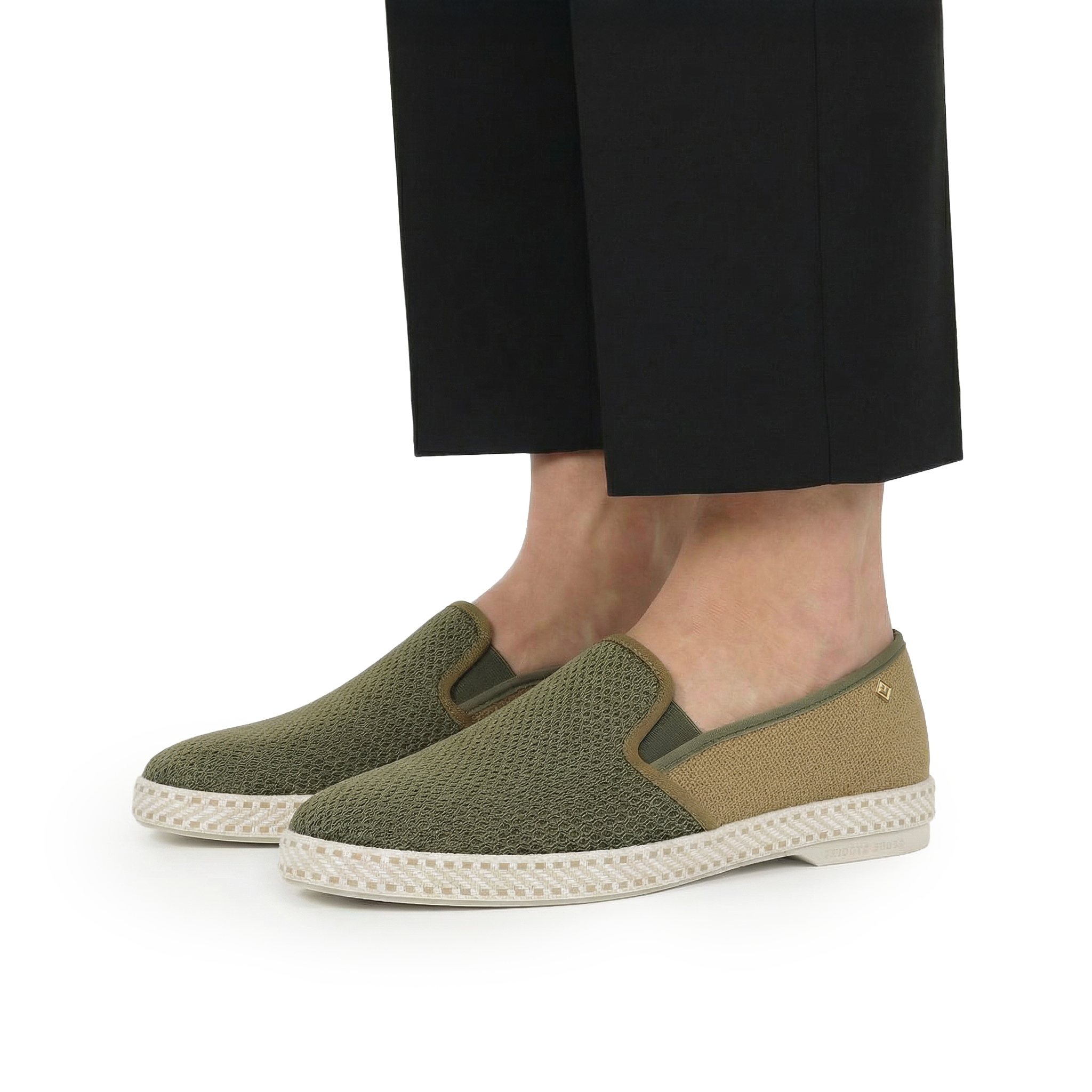Rivieras Classic Match Kaki espadrilles kaki toile sable
