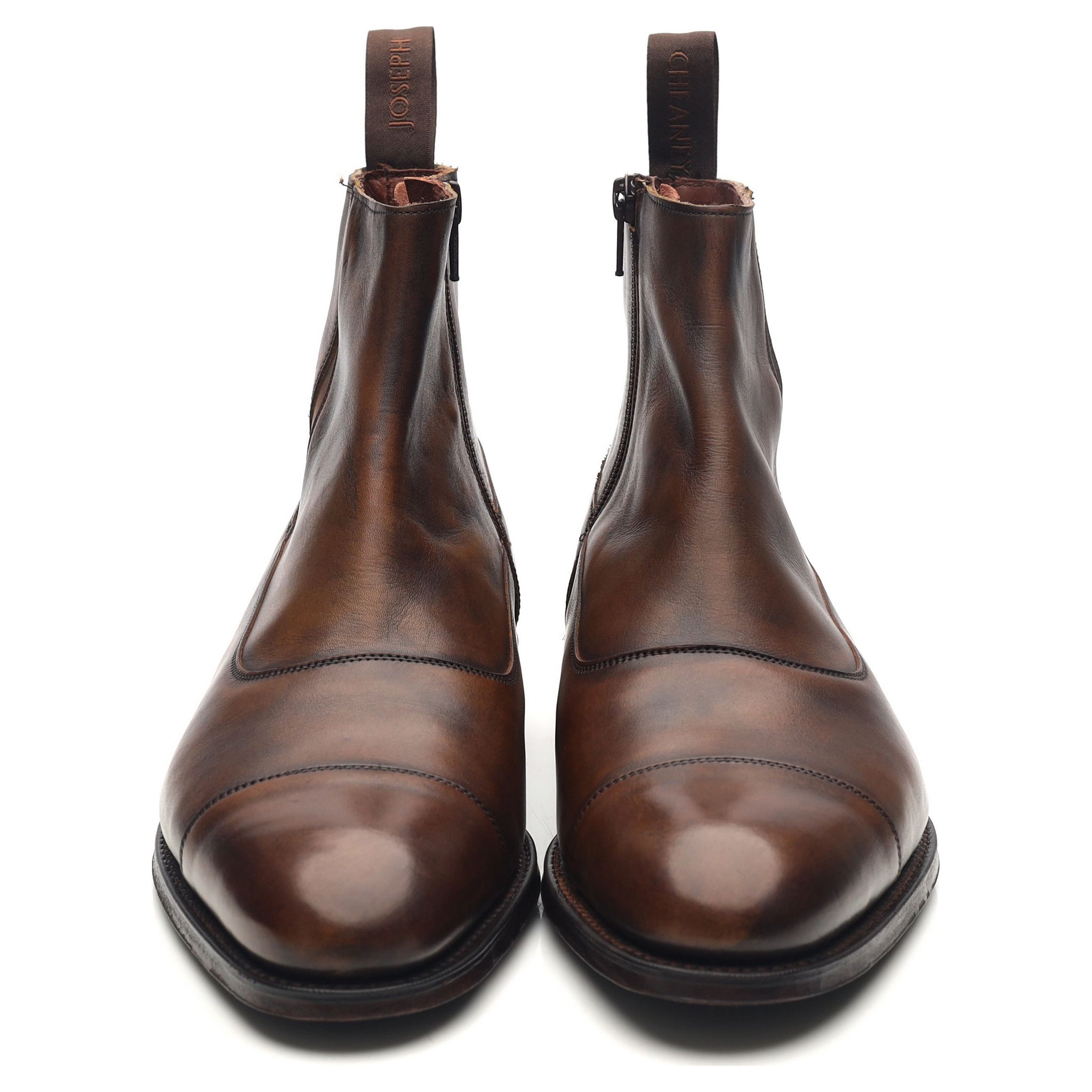 Cheaney Isleworth boots cuir marron foncé zip pointure UK 7