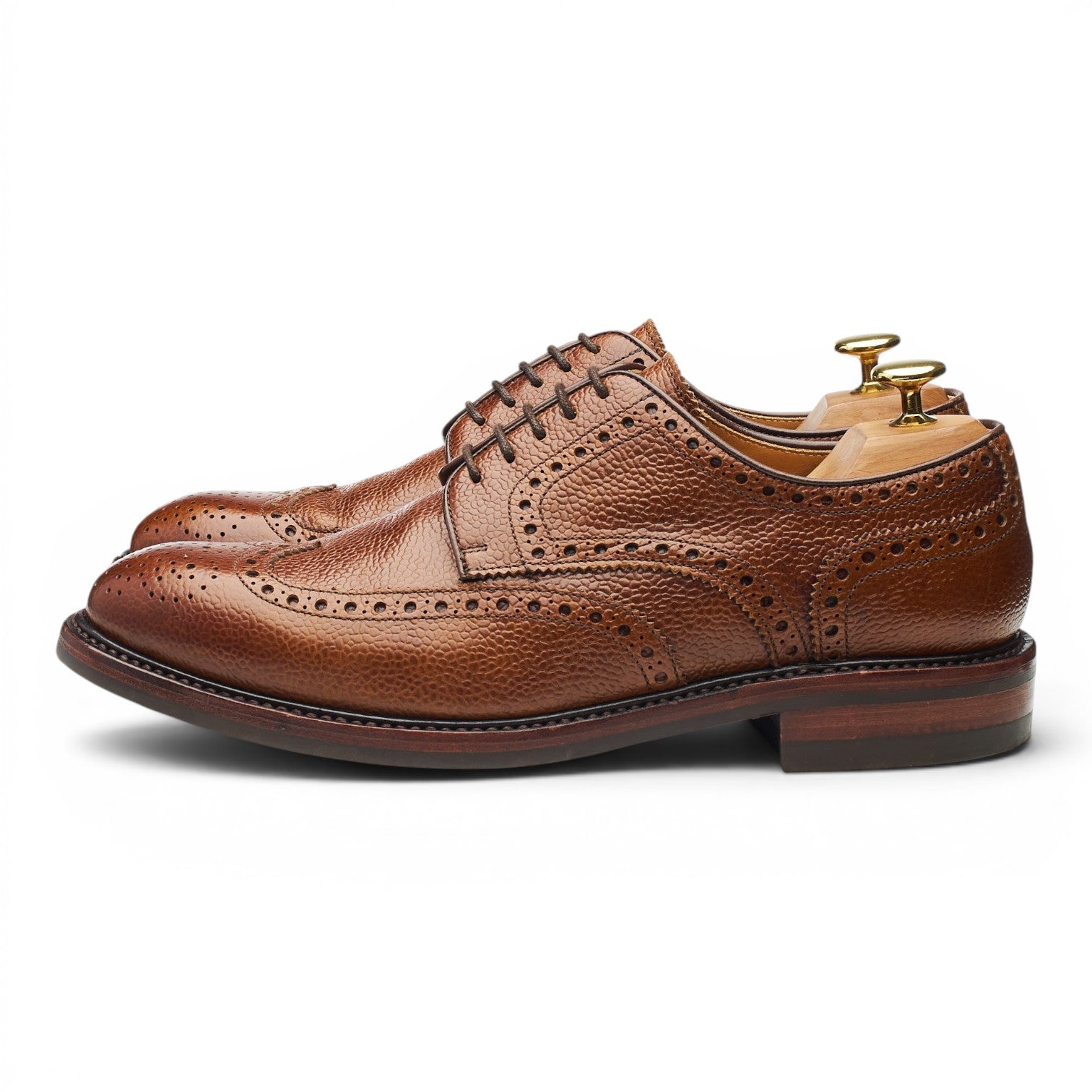 Berwick 4170 derby brogue cuir marron UK 8 grainé