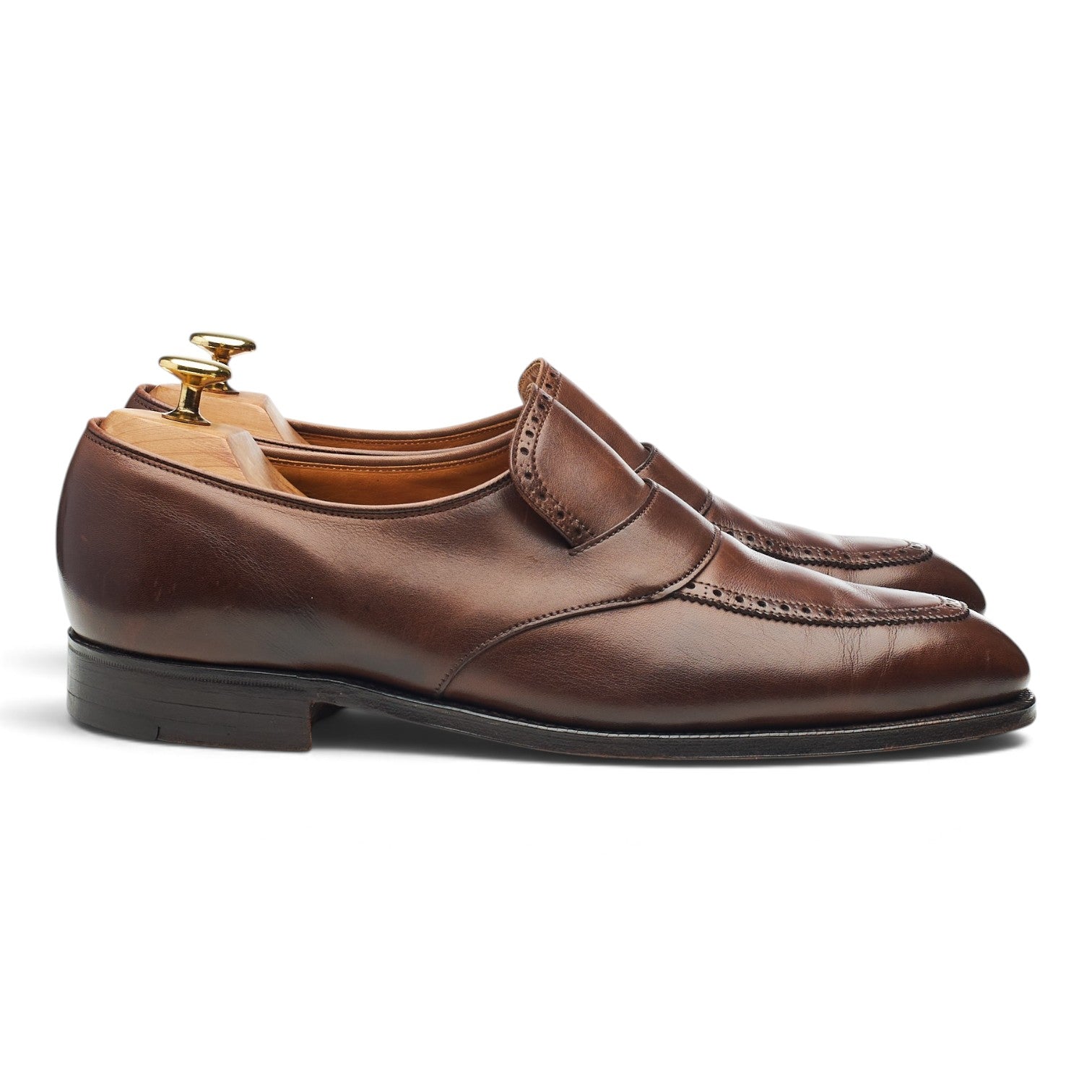 George Cleverley mocassin cuir marron UK 8,5