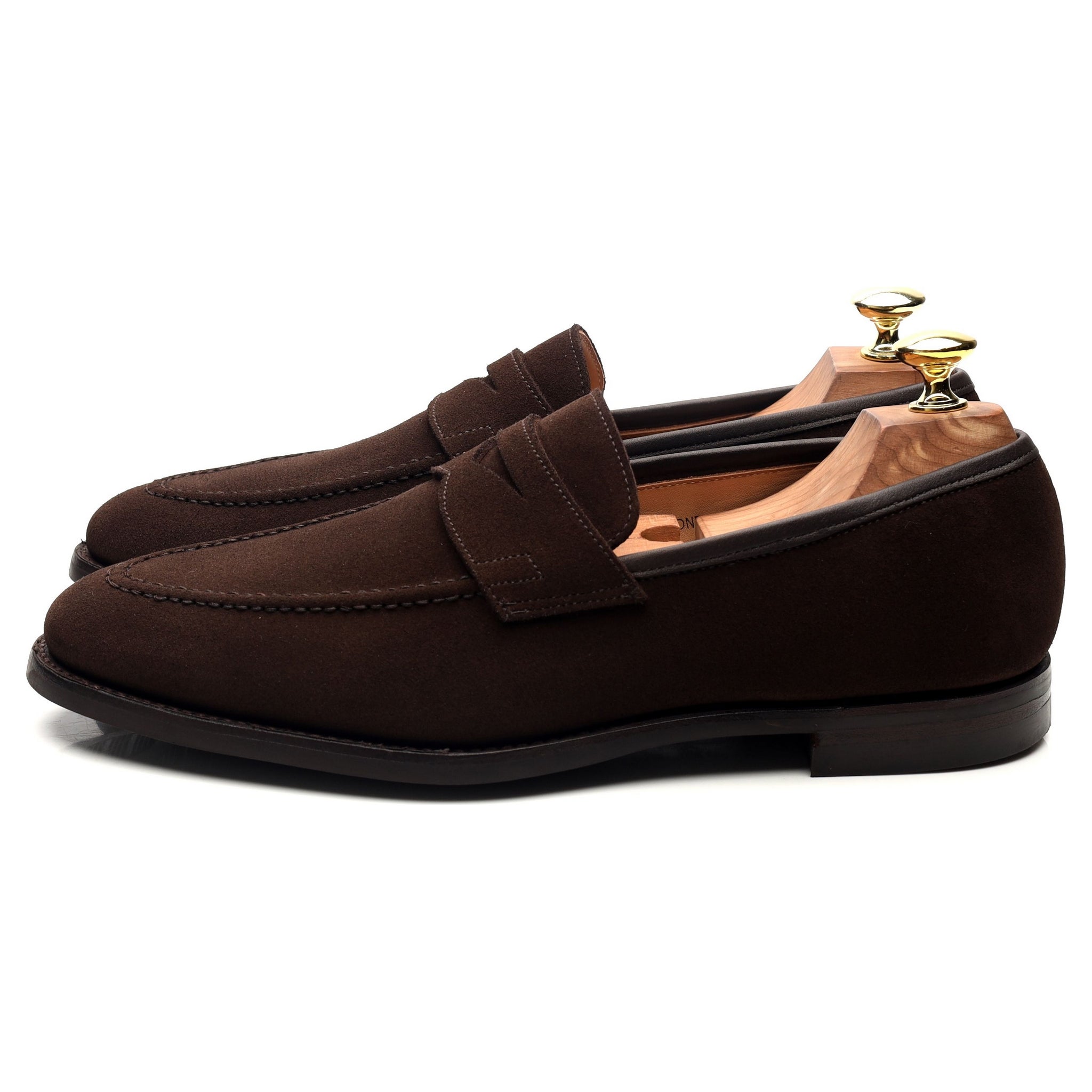 Crockett & Jones Sydney mocassins daim marron foncé UK 7