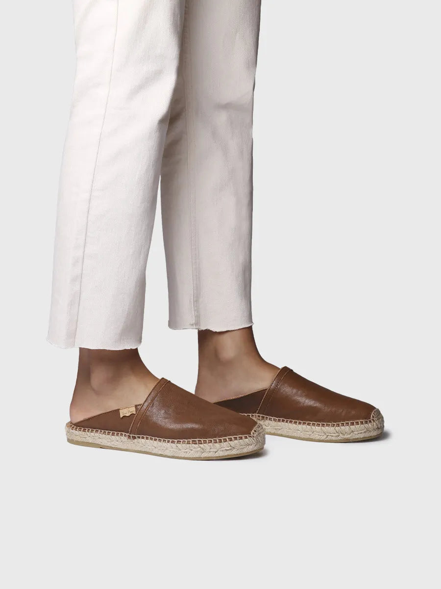 Toni Pons Denise-P mule espadrille cuir métallisé