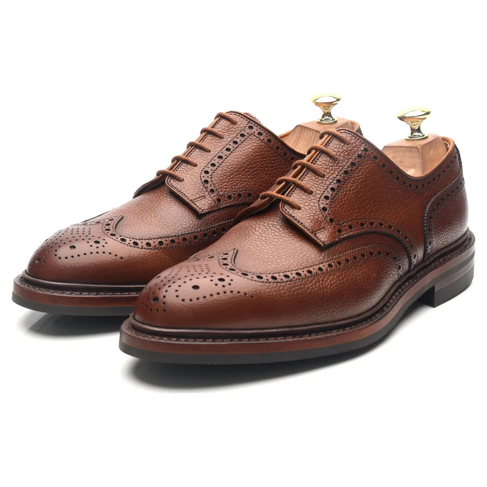 Crockett & Jones Pembroke derby cuir grainé marron UK 8.5