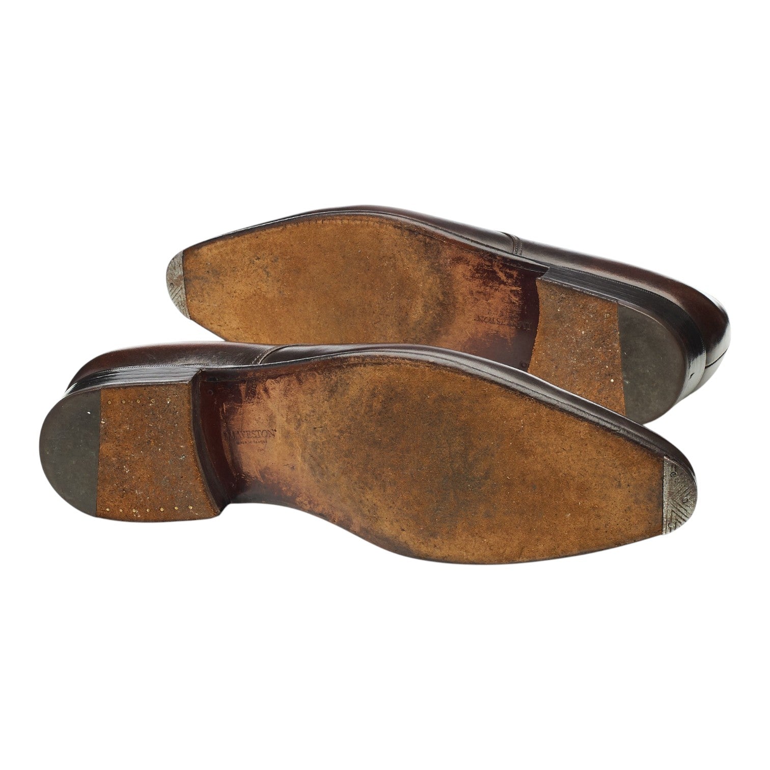 J.M. Weston 449 derby cuir marron foncé UK 9 semelle cuir