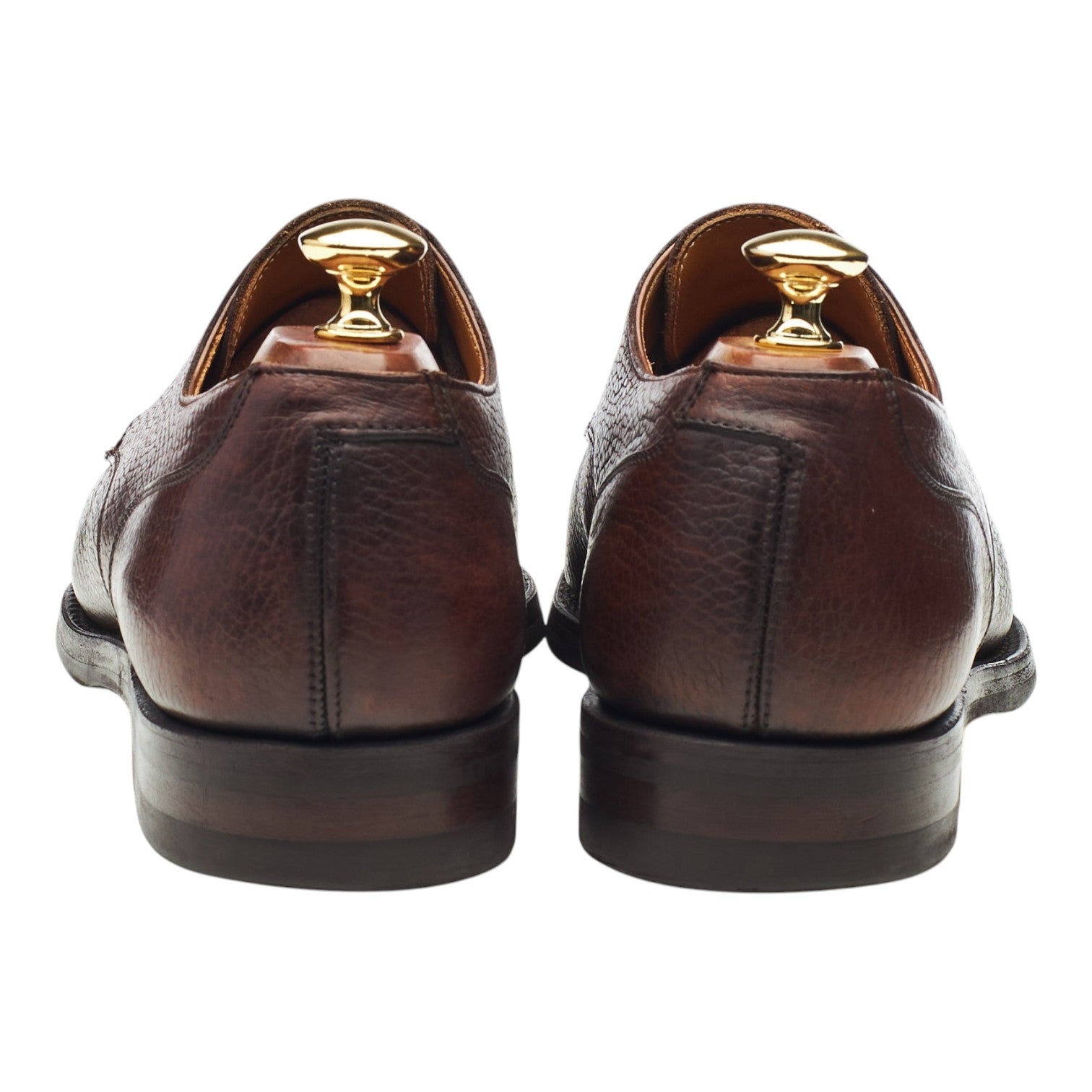 Peal & Co derby grain cuir marron UK 8,5