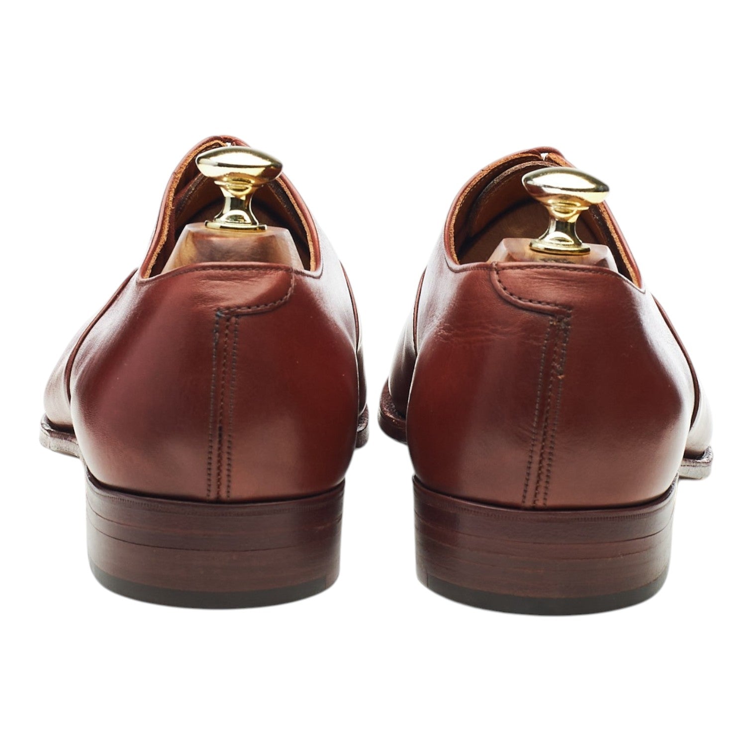 Tricker's oxford cuir marron vintage UK 8