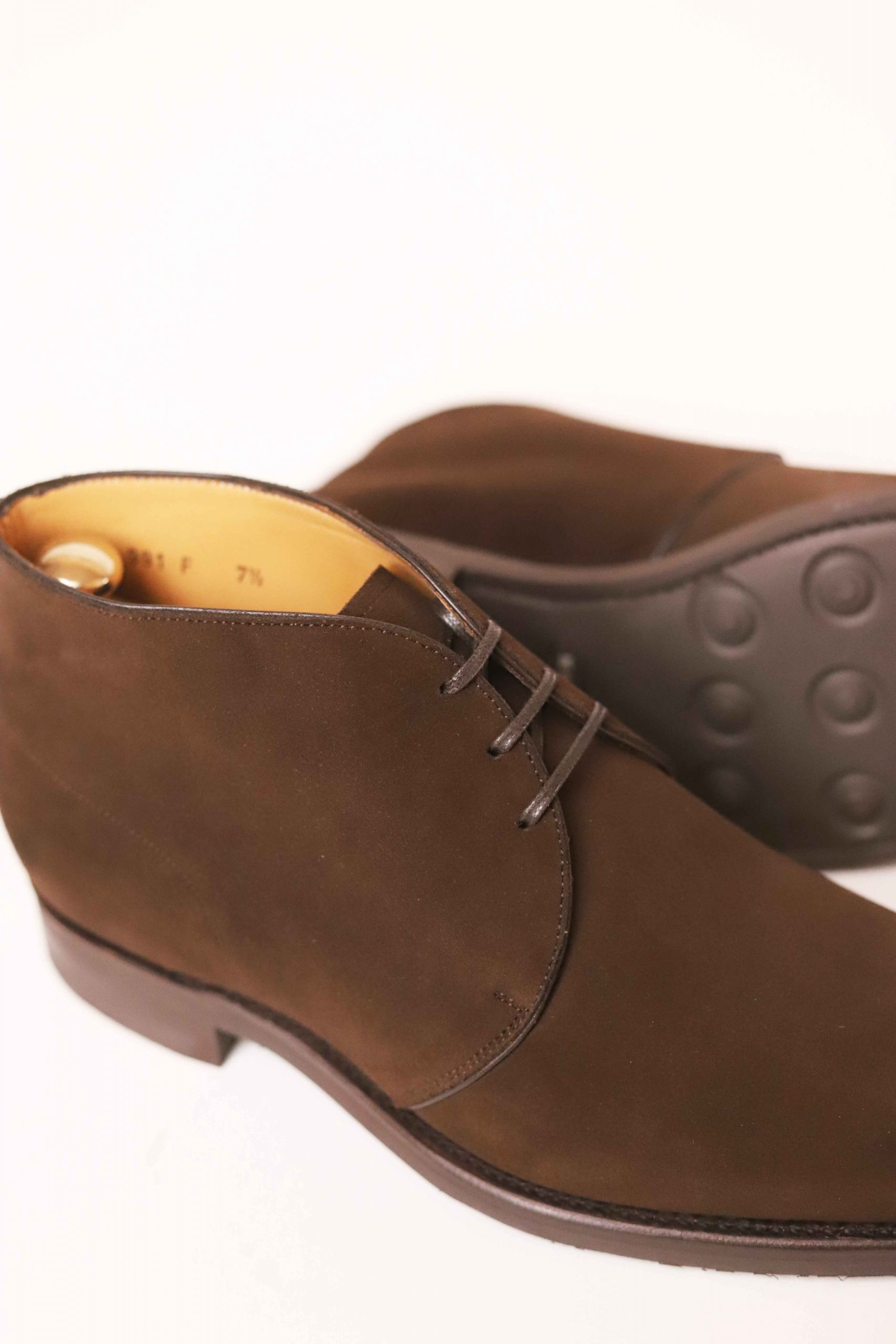 Malfroid Izoard desert boots velours marron 3 œillets