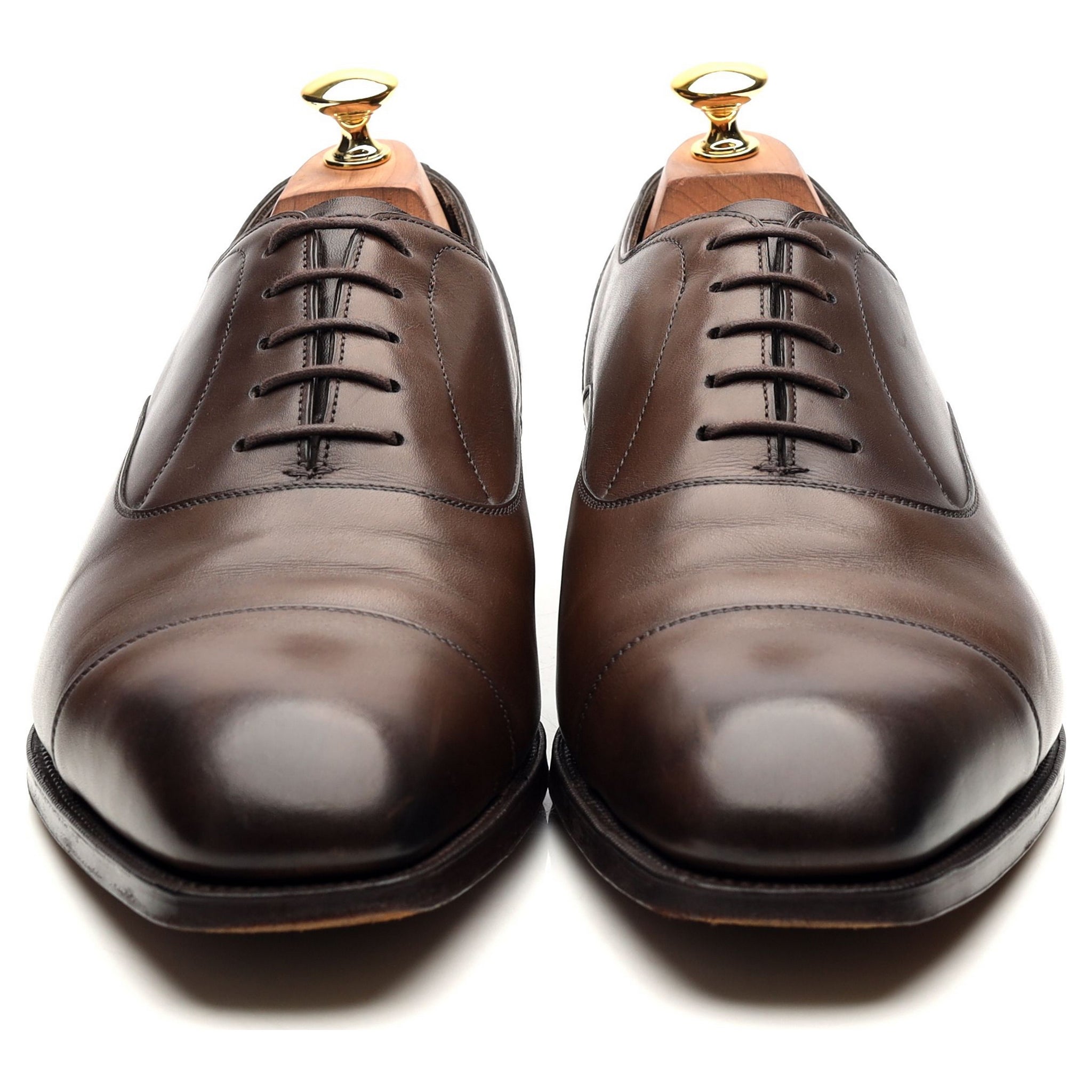 Edward Green oxford cuir marron 10 bout droit
