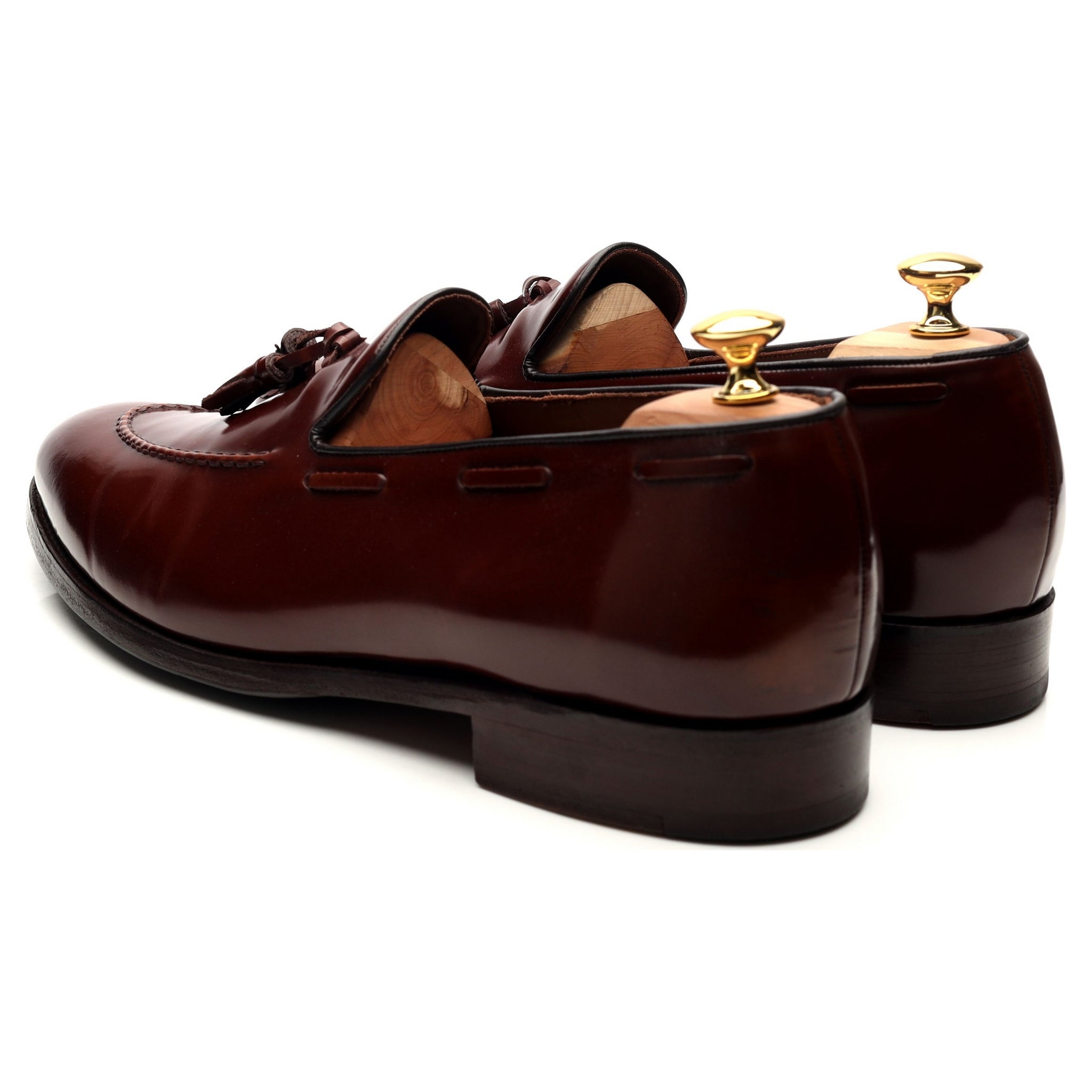 Foster & Son mocassins homme cuir bordeaux UK 11.5