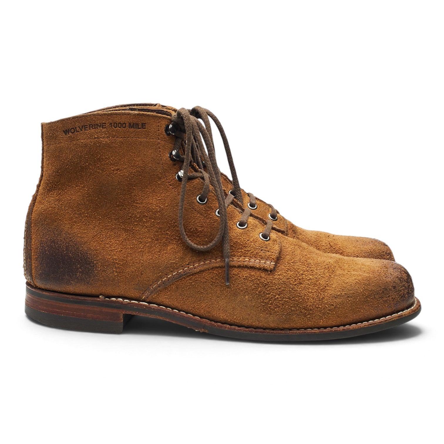 Wolverine 1000 Mile boots cuir suède marron UK 10