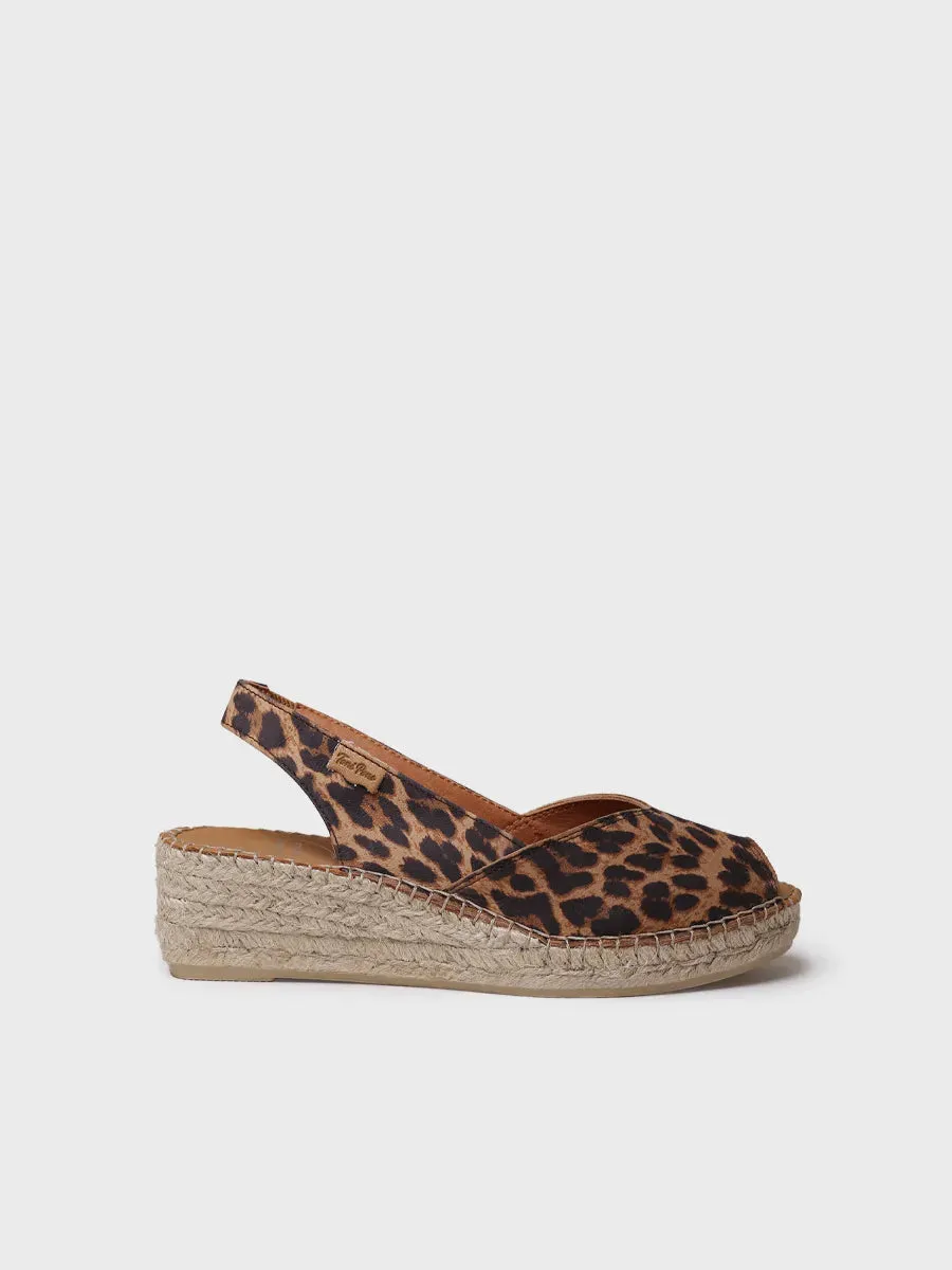 Toni Pons Bernia-P espadrilles compensées cuir rojo