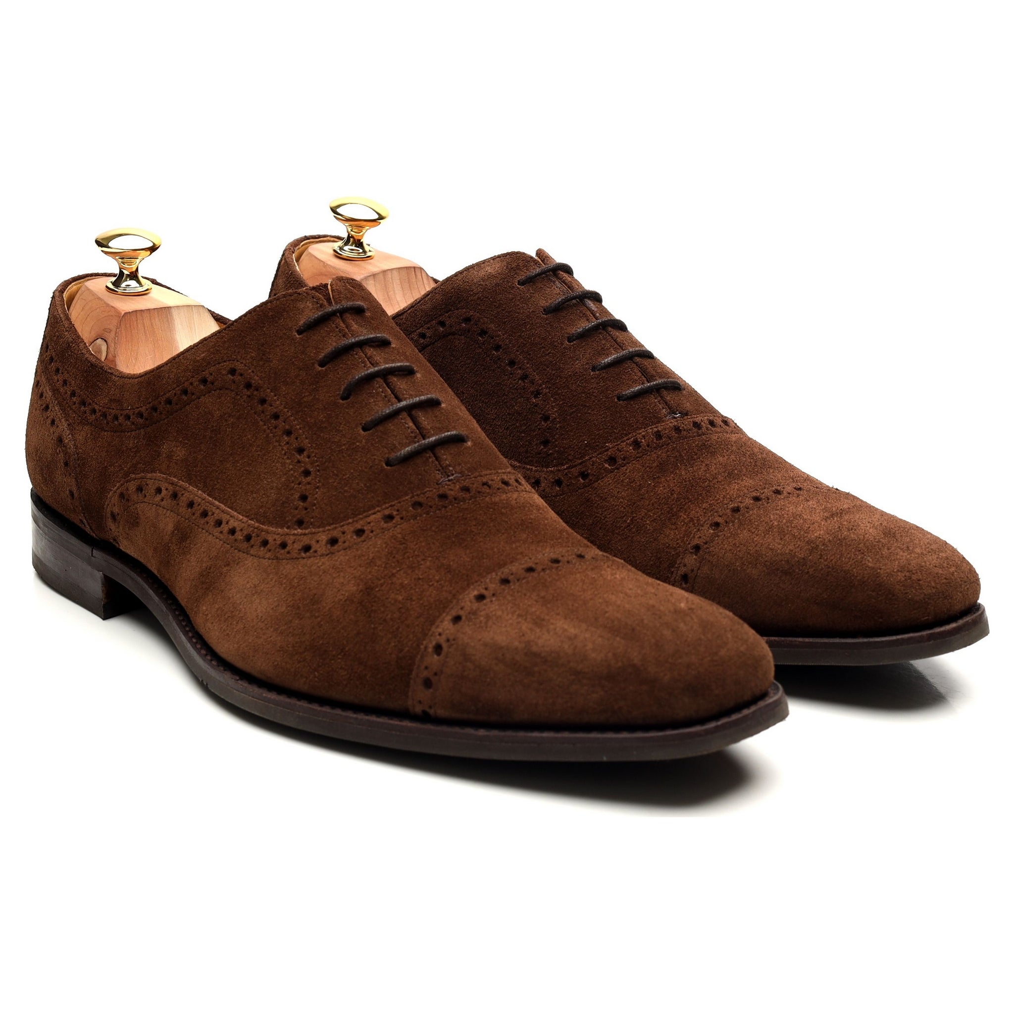 Barker Luke oxford semi-brogue suède marron UK 11