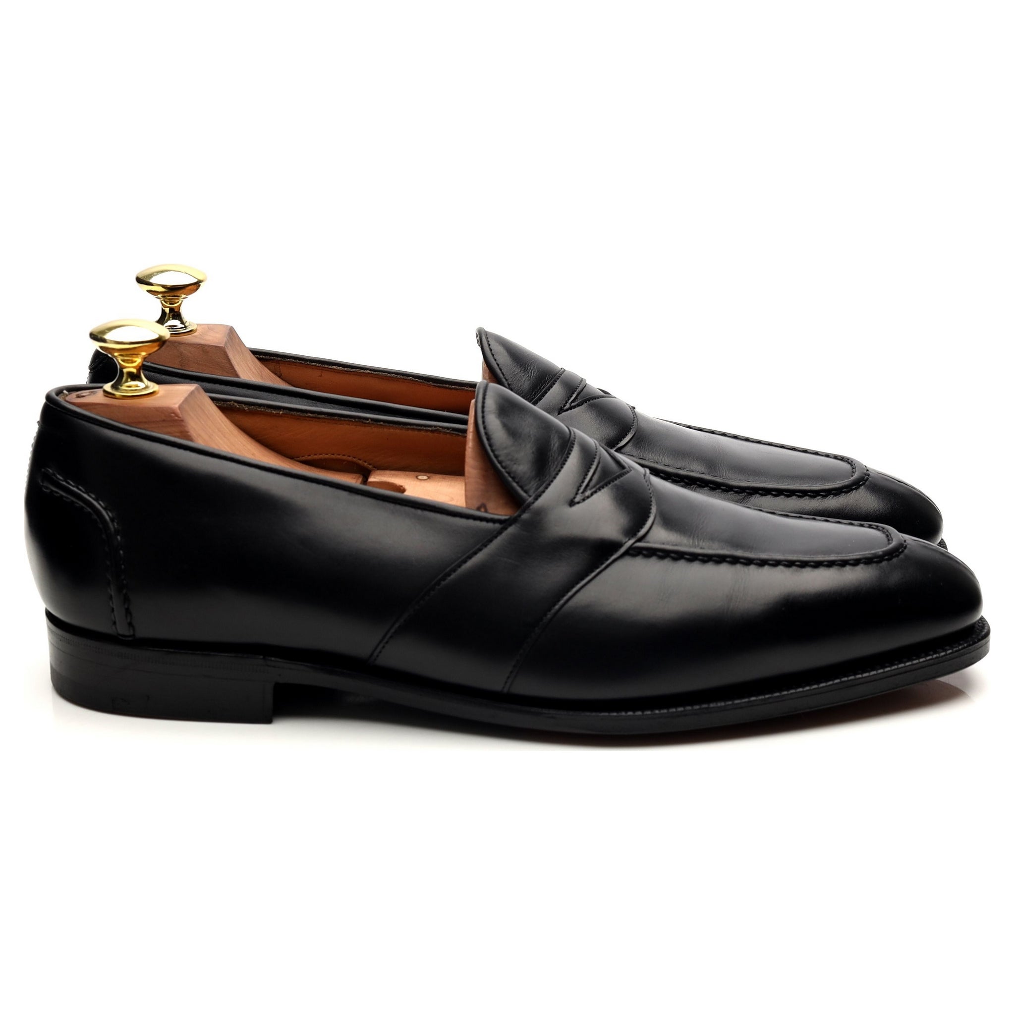 Ralph Lauren Purple Label mocassins cuir noir 7.5 UK