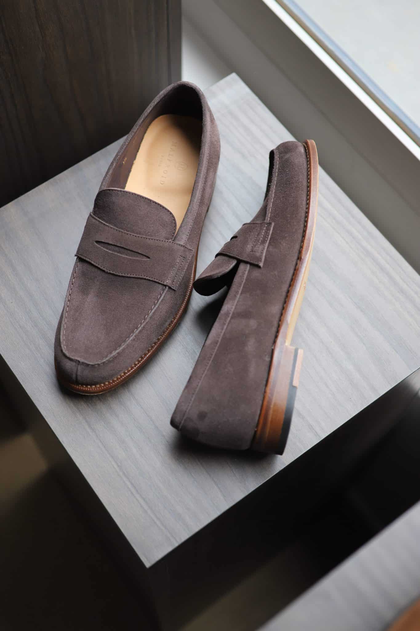 Malfroid Tilsitt mocassin penny veau velours