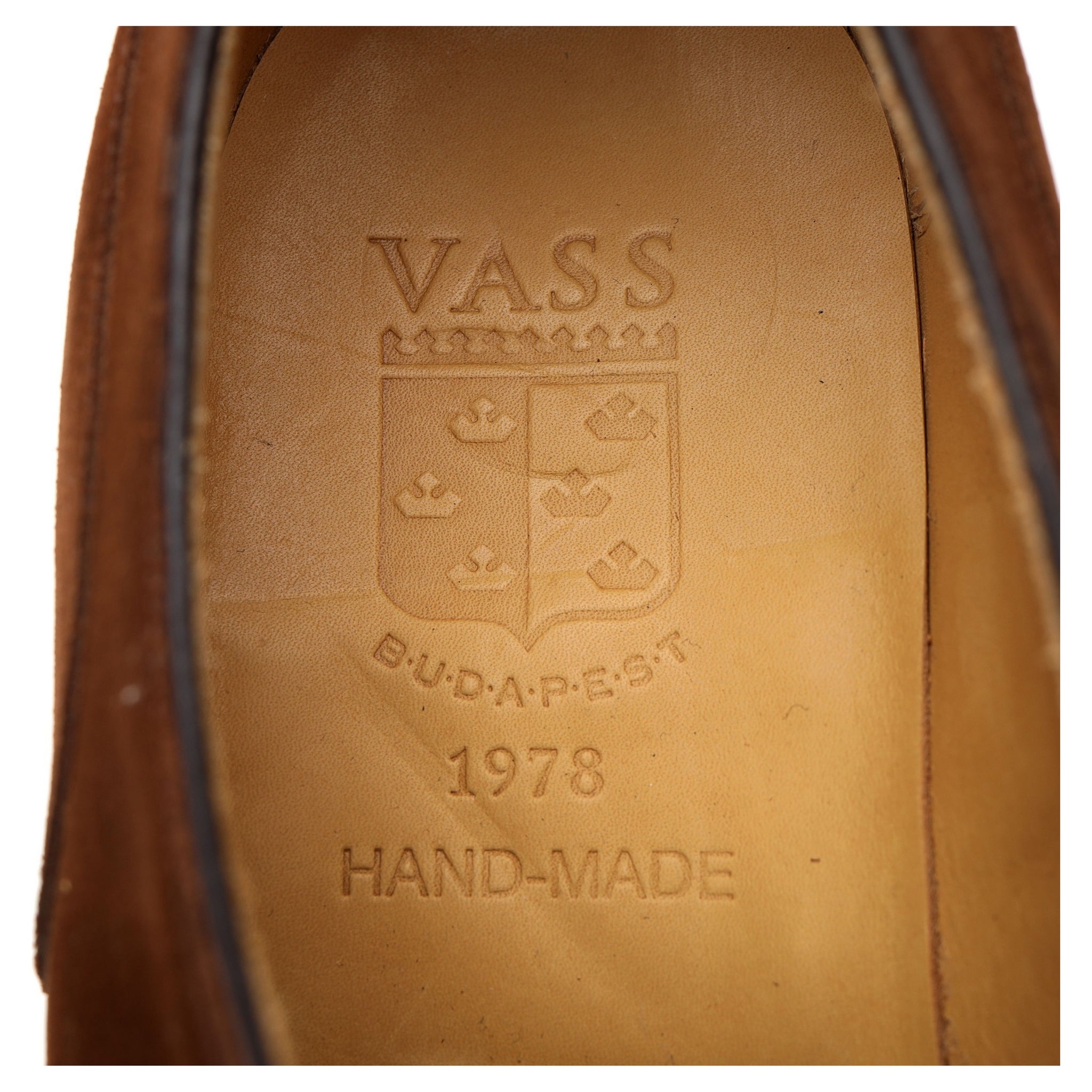 Vass Kaan derbies daim marron autruche UK 8