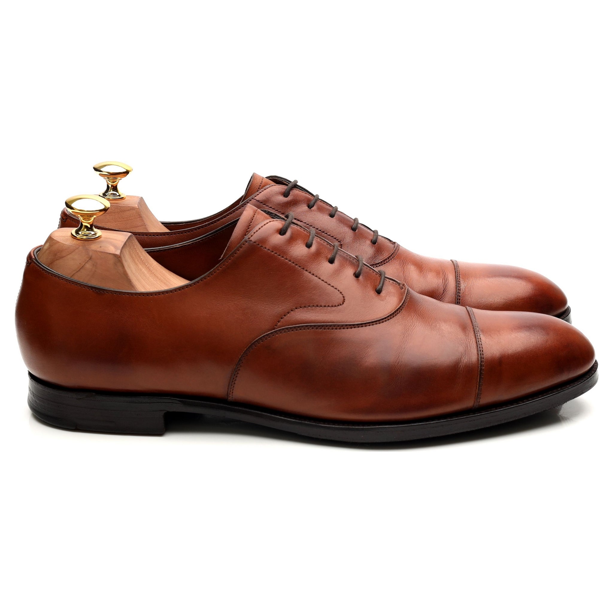 Edward Green Chelsea richelieu cuir tabac 10.5 cousu Goodyear