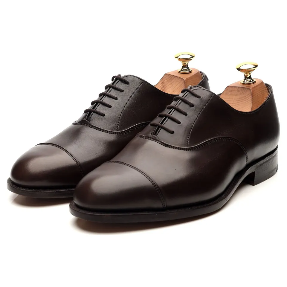 Tricker's Henley oxford cuir marron UK 6.5