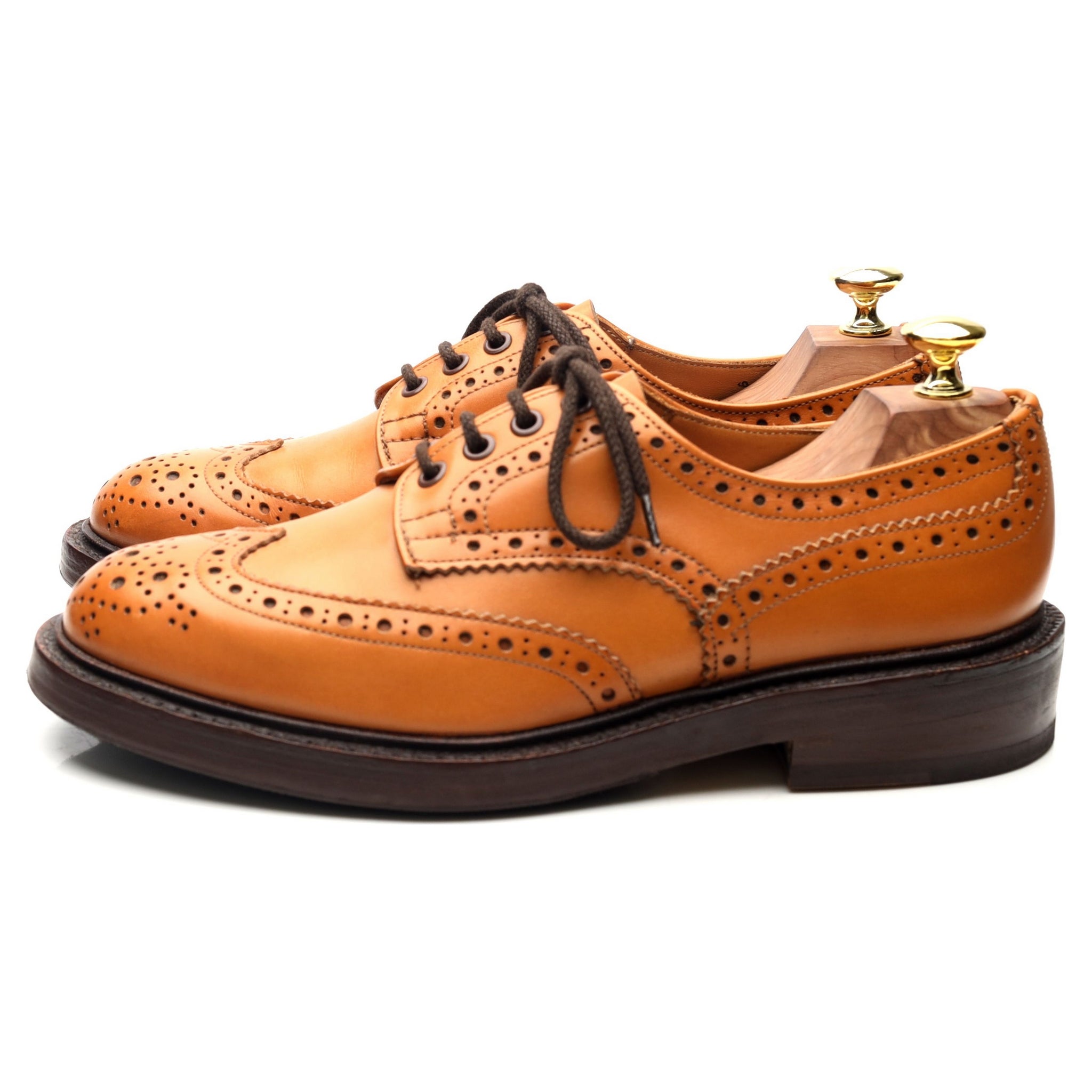 Tricker's Bourton derby cuir marron 7 UK brogue