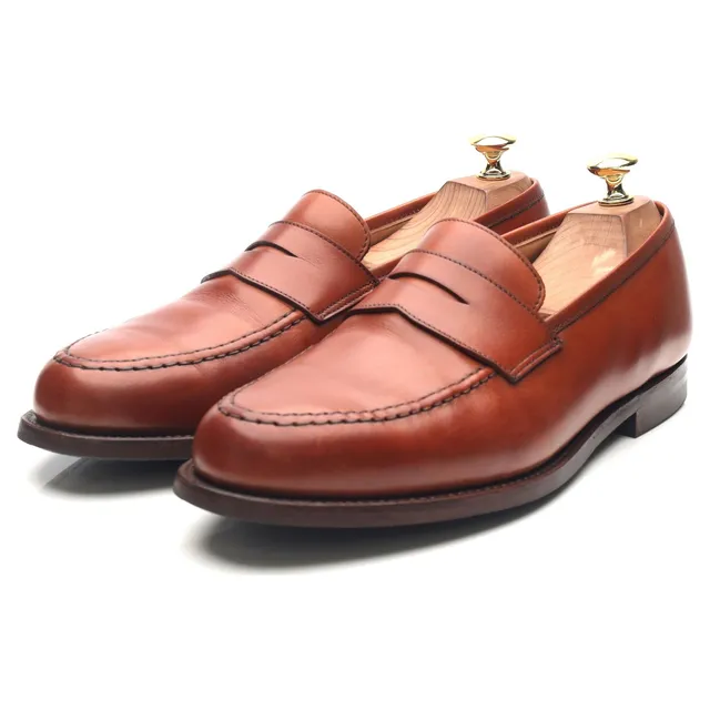 Crockett & Jones Boston mocassins marron cuir pointure 8.5