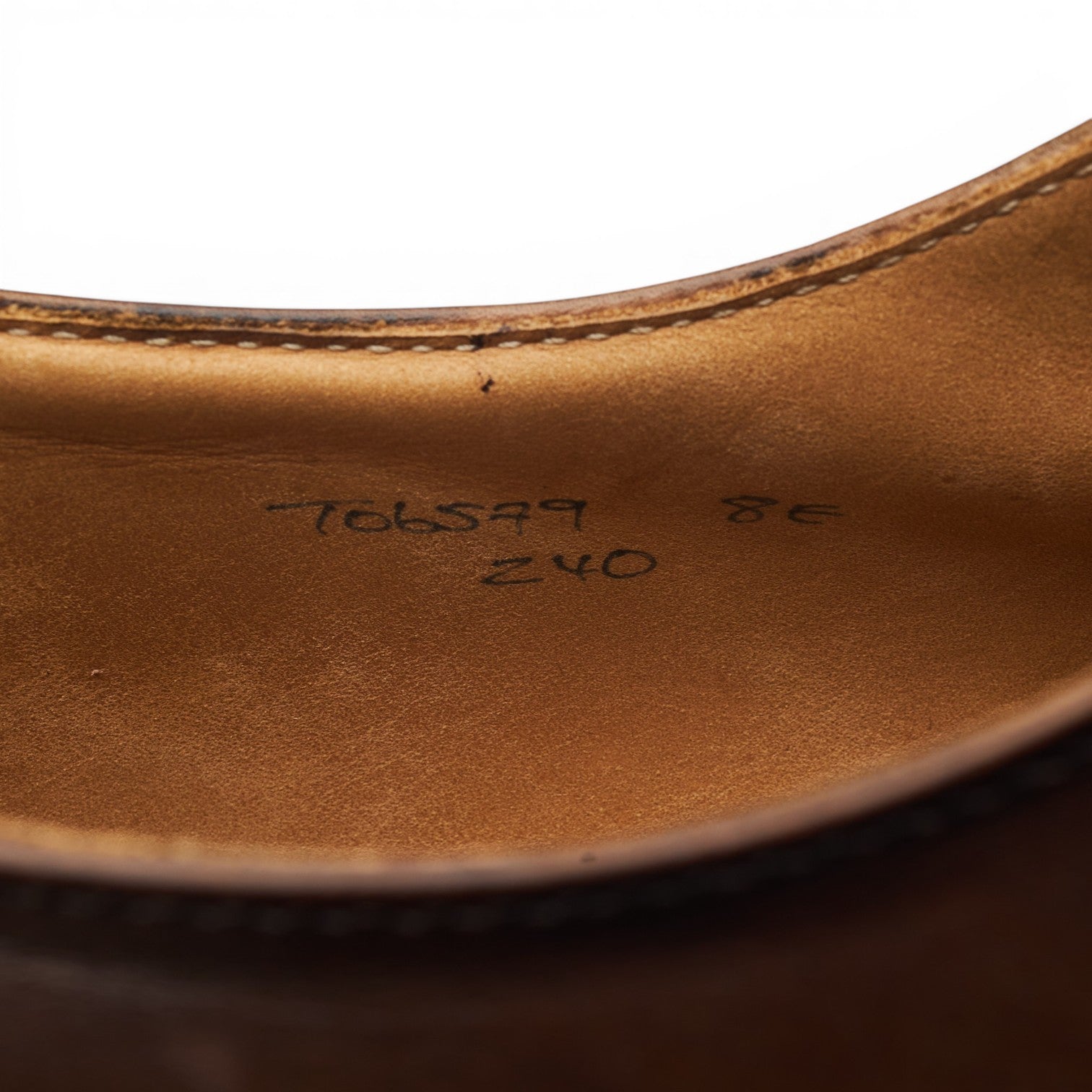 Peal & Co richelieu cuir marron foncé UK 7.5 bout droit