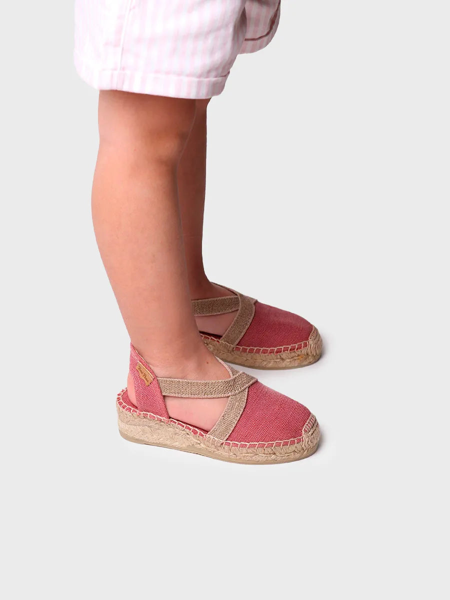 Toni Pons Edita-V espadrille enfant compensee blush vegan