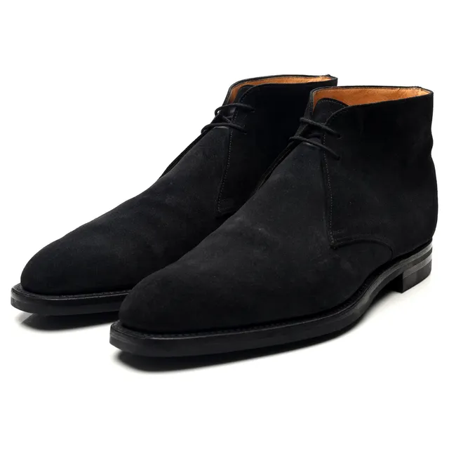 Crockett & Jones Tetbury boots chukka daim noir UK 9