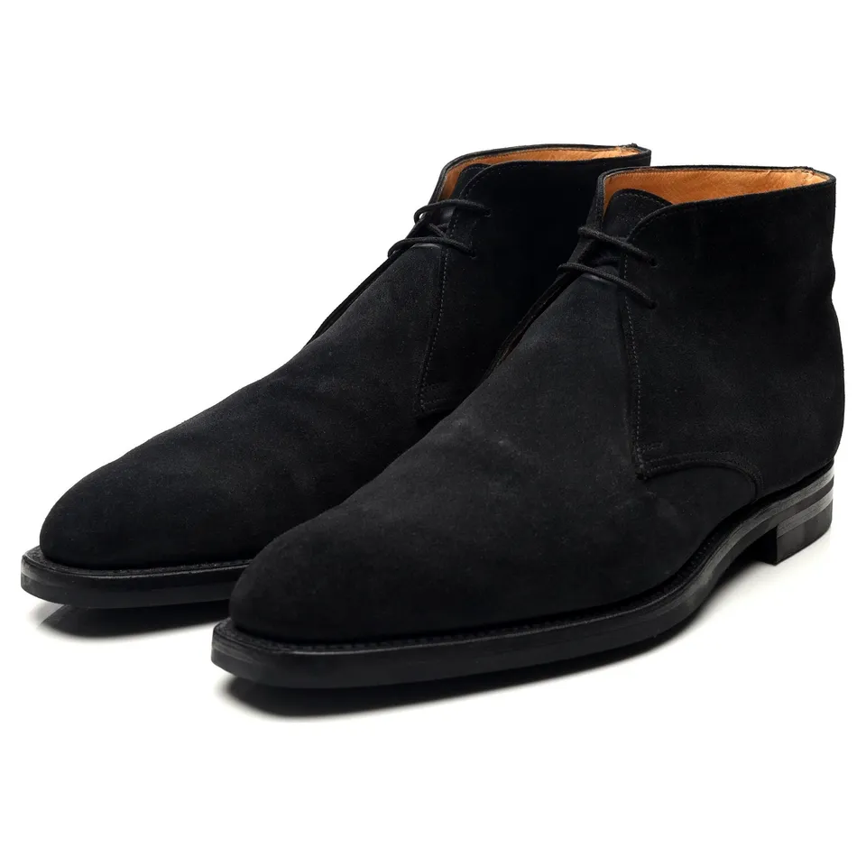 Crockett & Jones Tetbury boots chukka daim noir UK 9