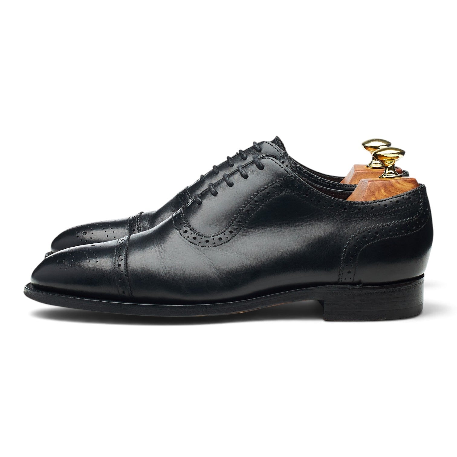 Tricker's richelieu cuir noir UK 7 cousu Goodyear