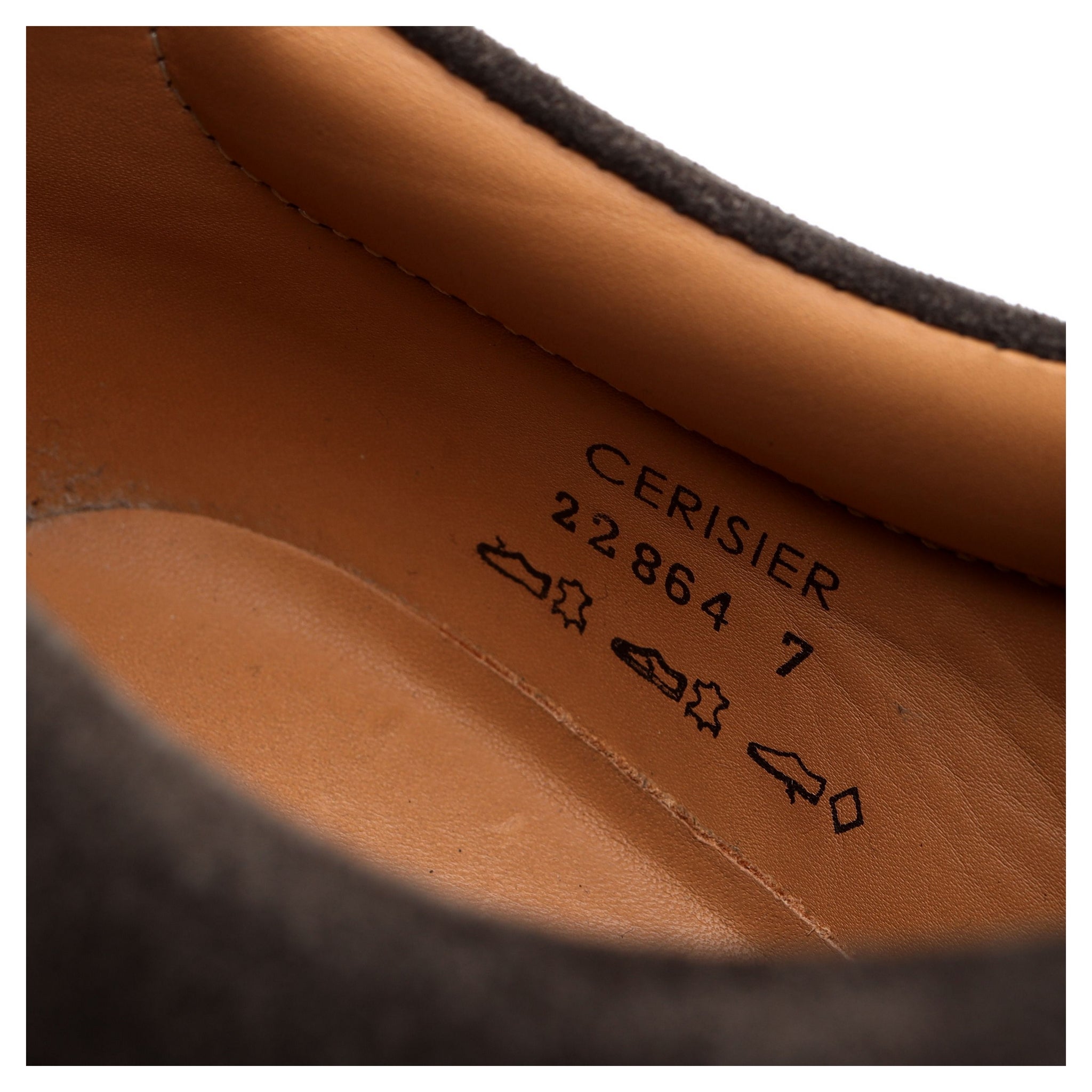 Heschung Cerisier derby daim gris pointure UK 7
